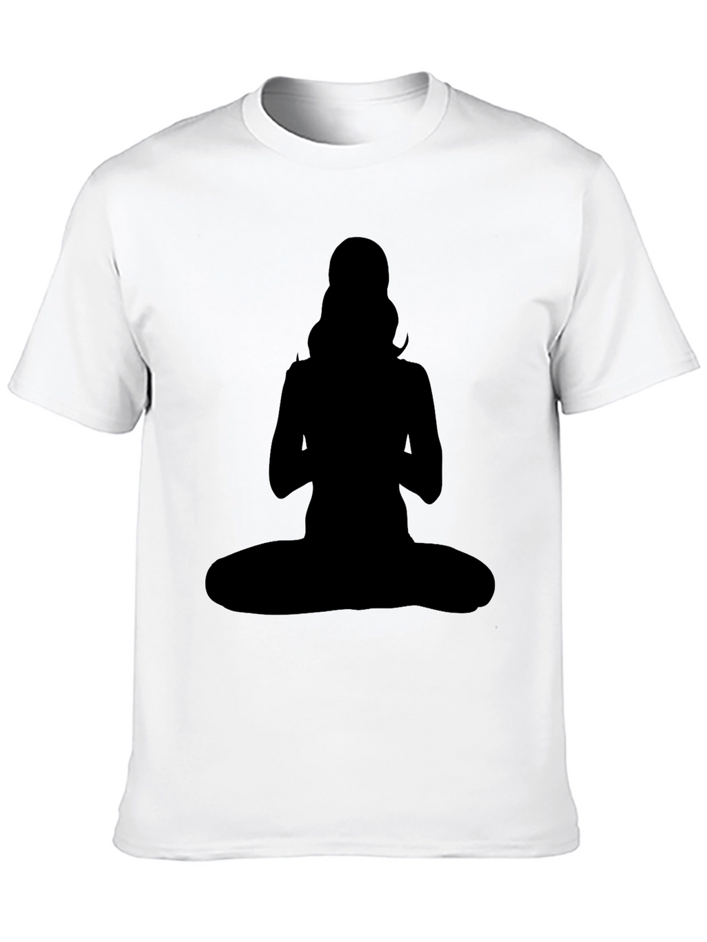 Silhouette Yoga Pose Graphic Tee - Black
