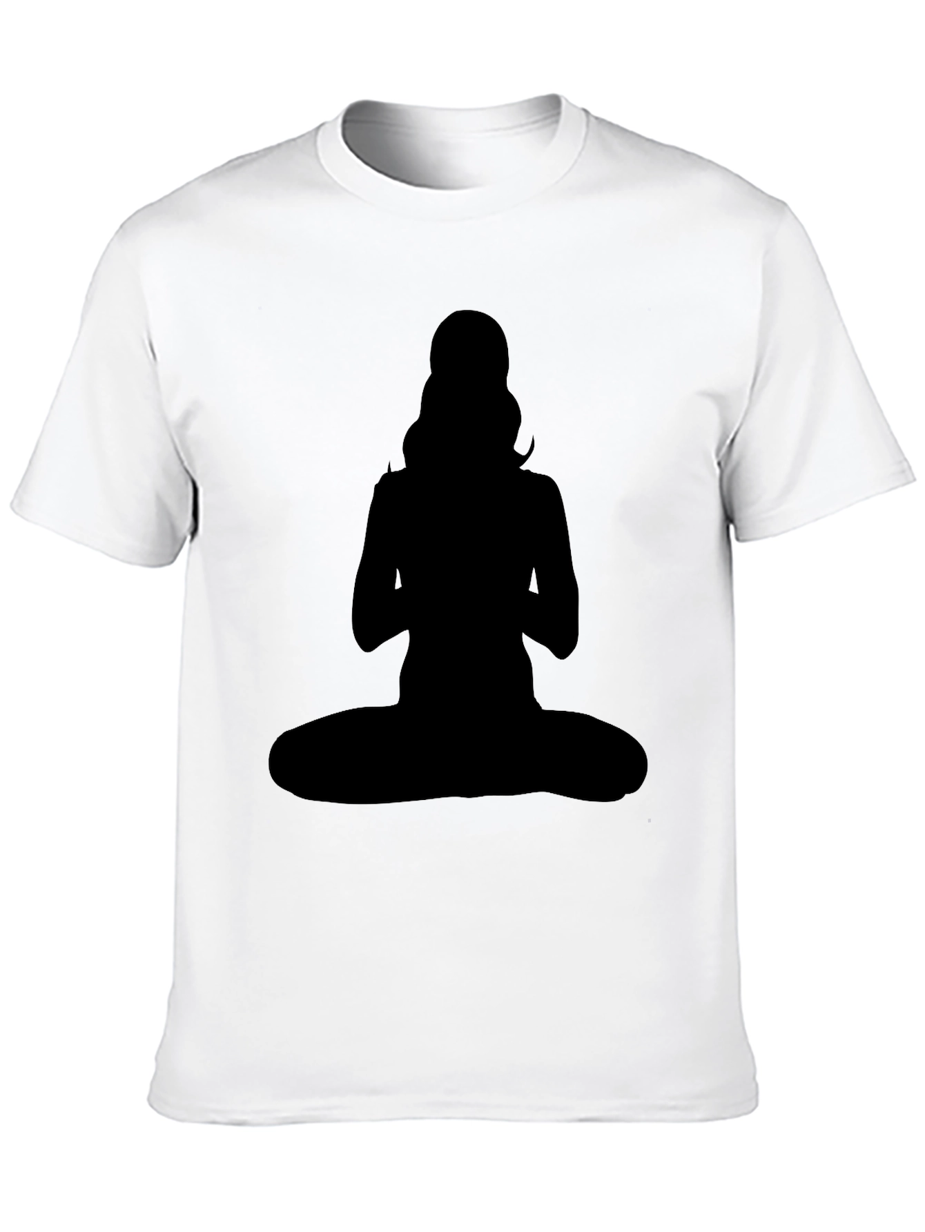 Silhouette Yoga Pose Graphic Tee - Black