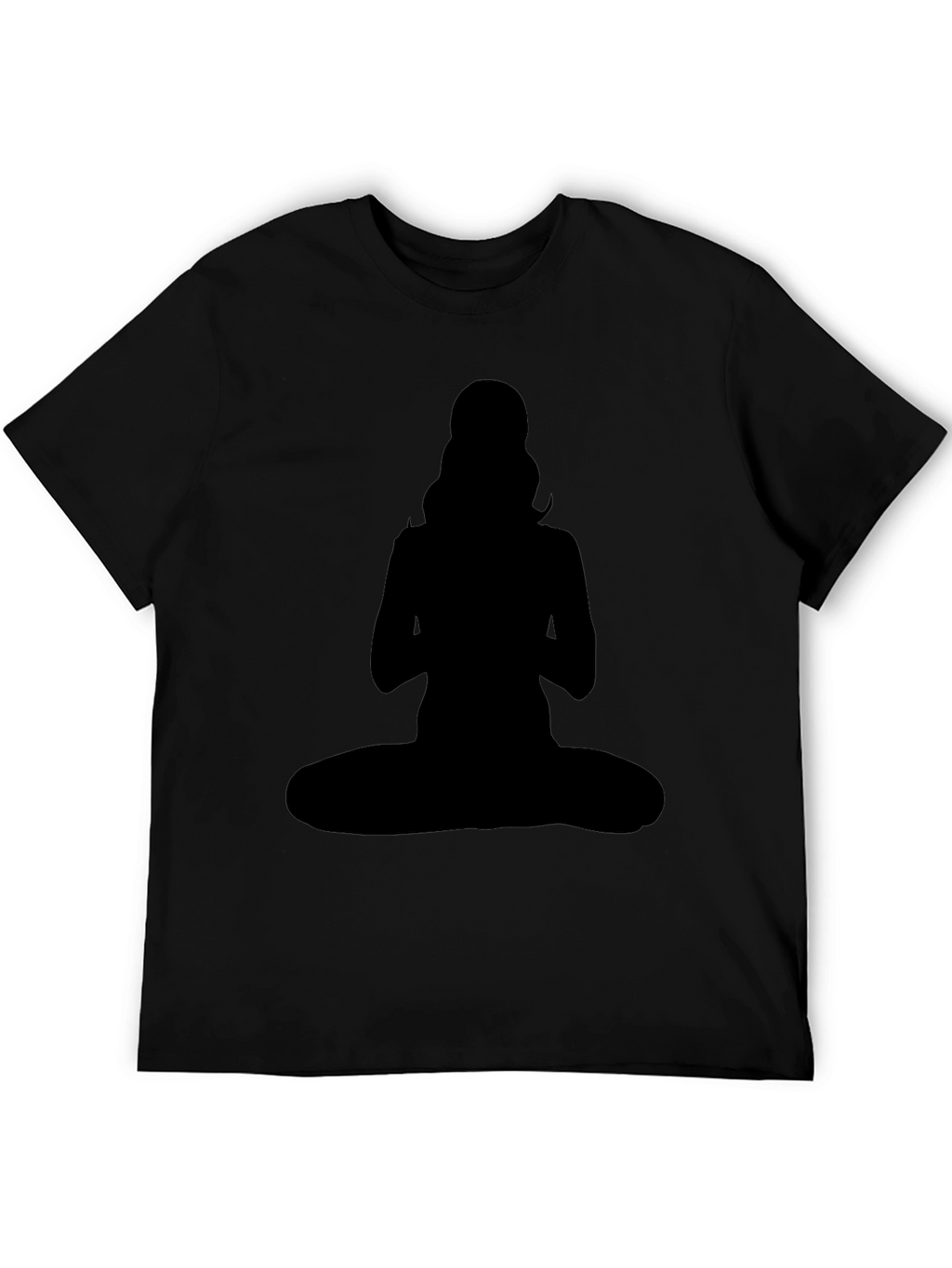 Silhouette Yoga Pose Graphic Tee - Black
