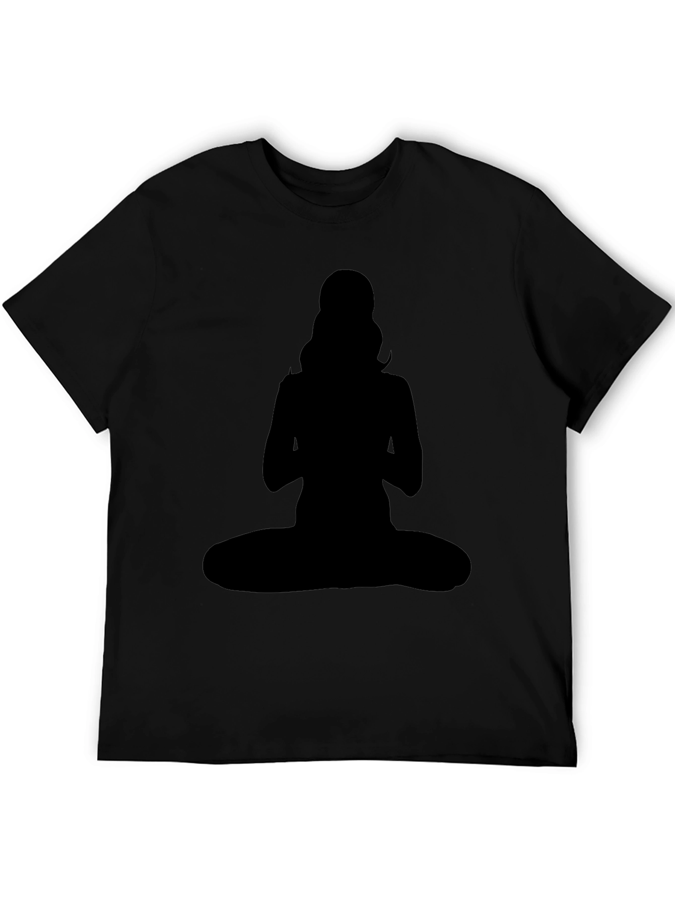Silhouette Yoga Pose Graphic Tee - Black