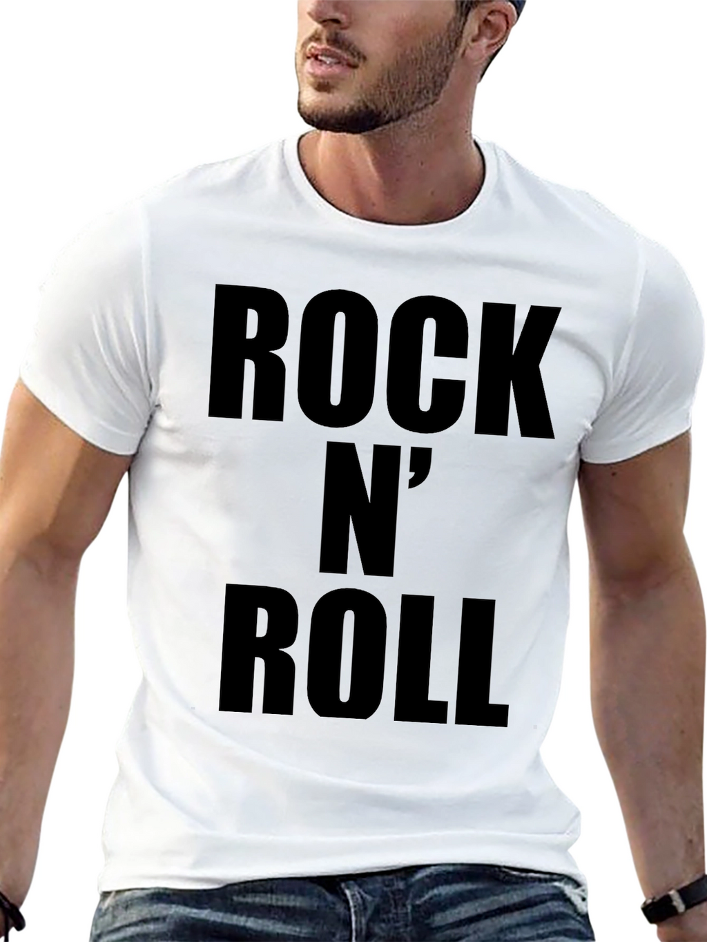 Rock N Roll Graphic Tee - Classic Black T-Shirt