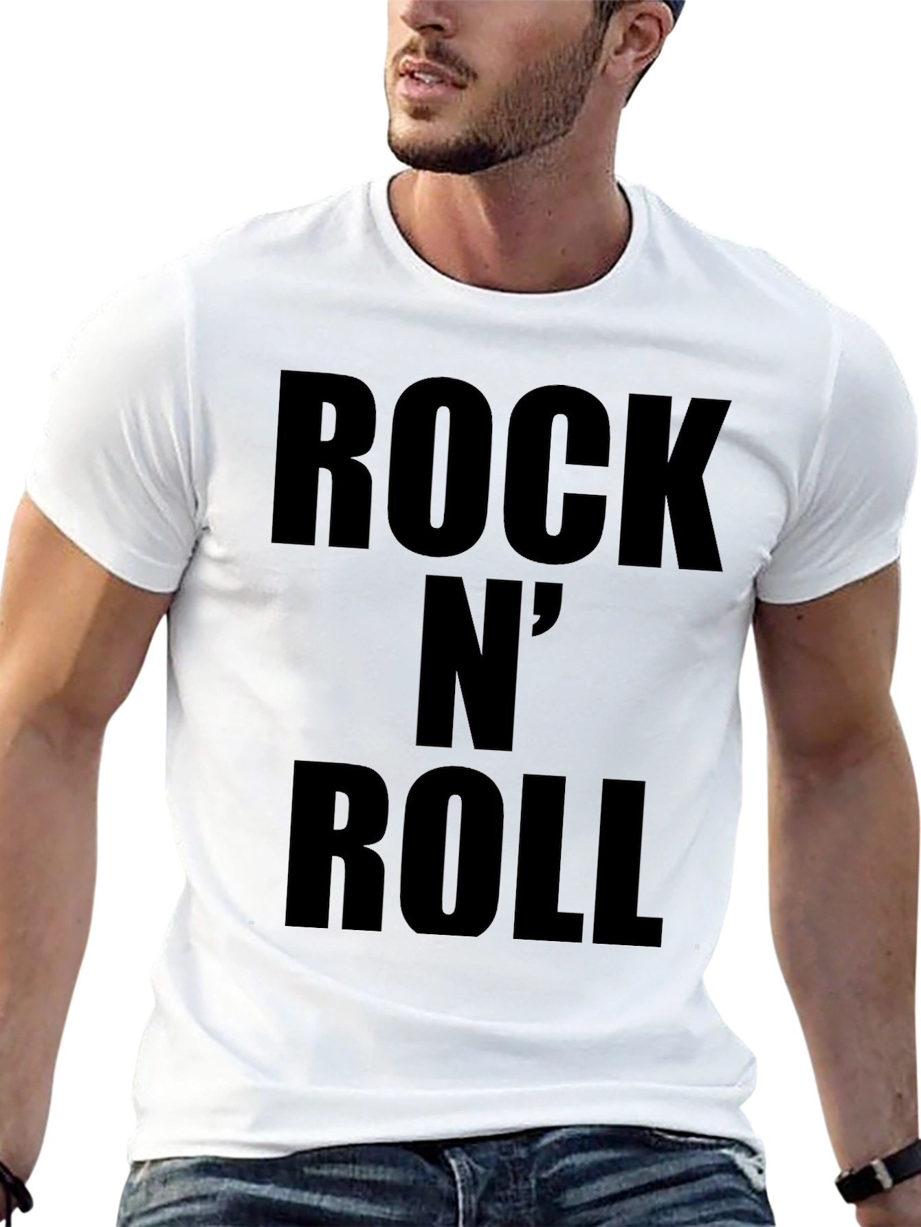 Rock N Roll Graphic Tee - Classic Black T-Shirt