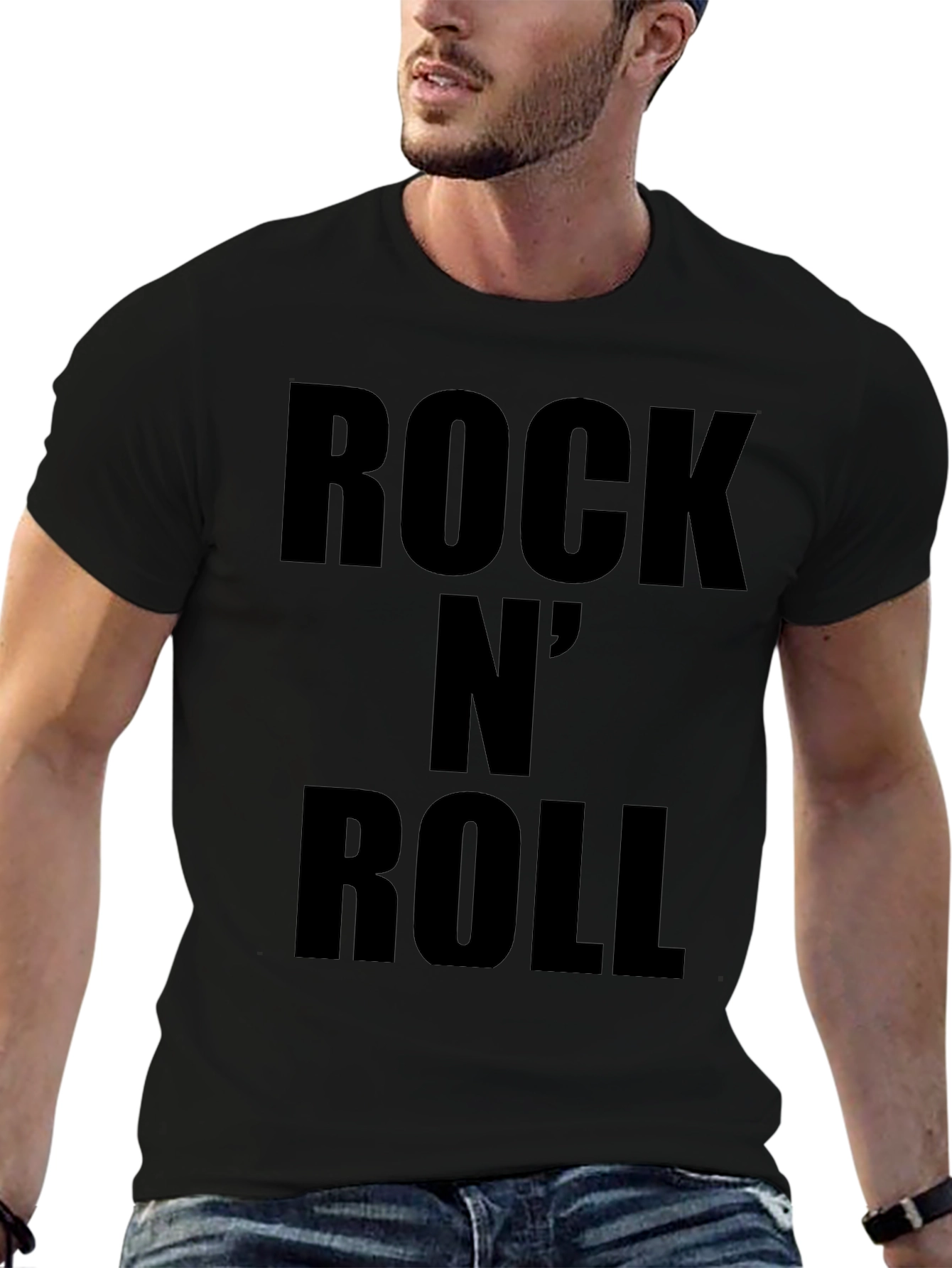 Rock N Roll Graphic Tee - Classic Black T-Shirt