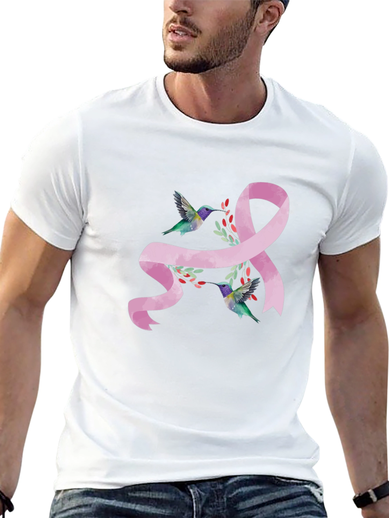 Breast Cancer Awareness Hummingbird T-Shirt