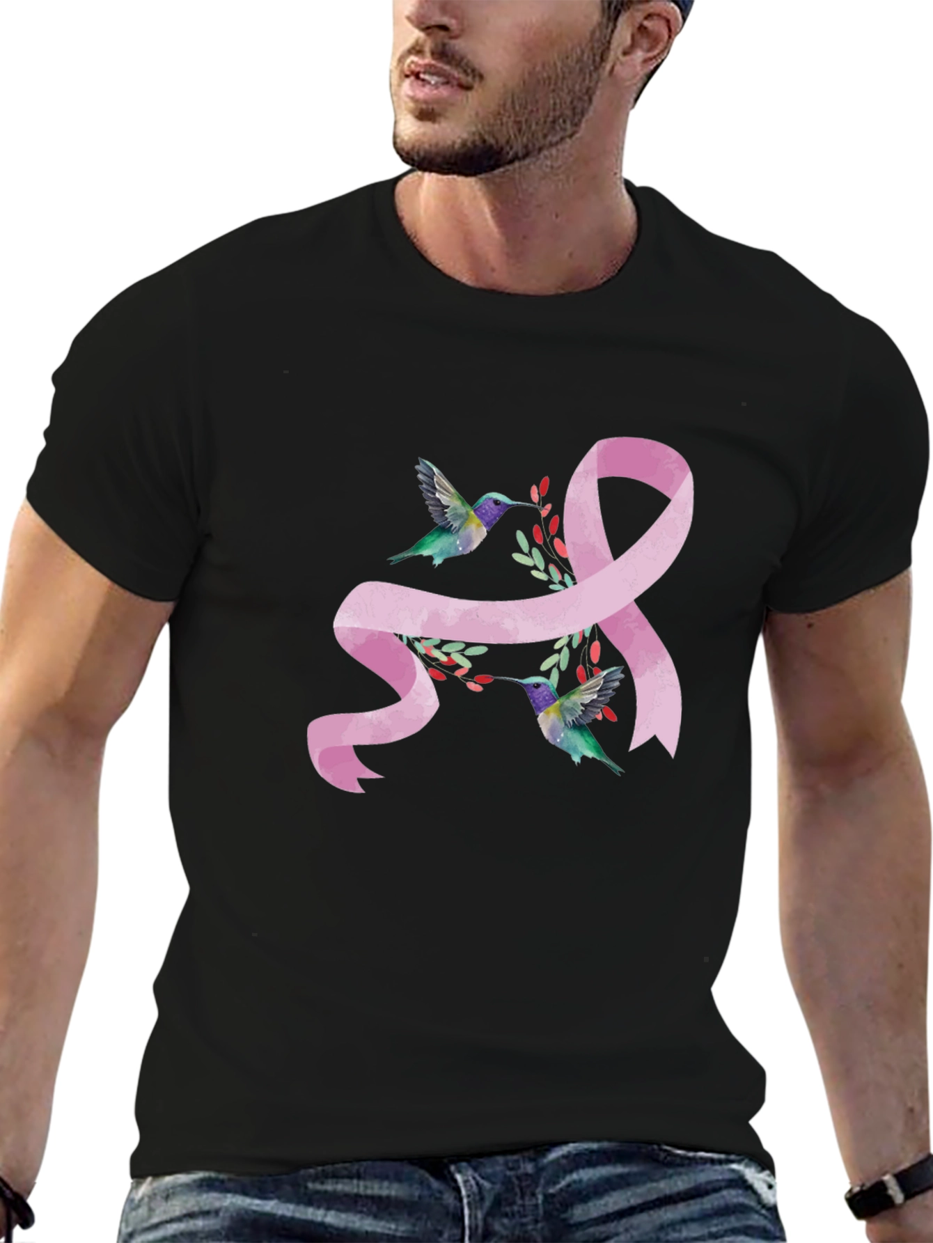 Breast Cancer Awareness Hummingbird T-Shirt