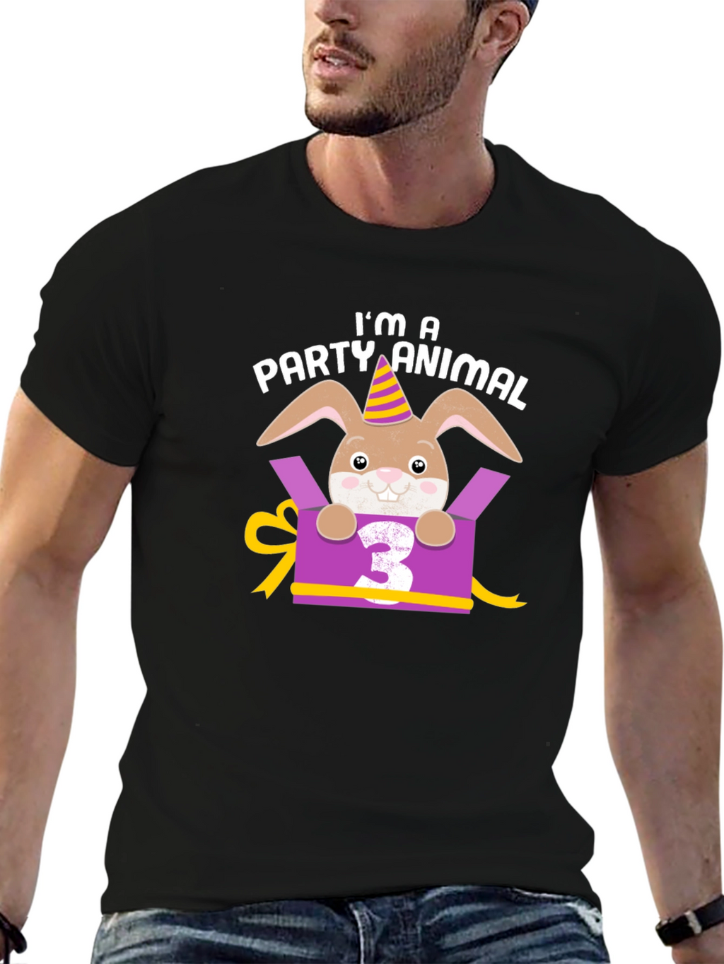 Im A Party Animal 3rd Birthday Rabbit T-Shirt