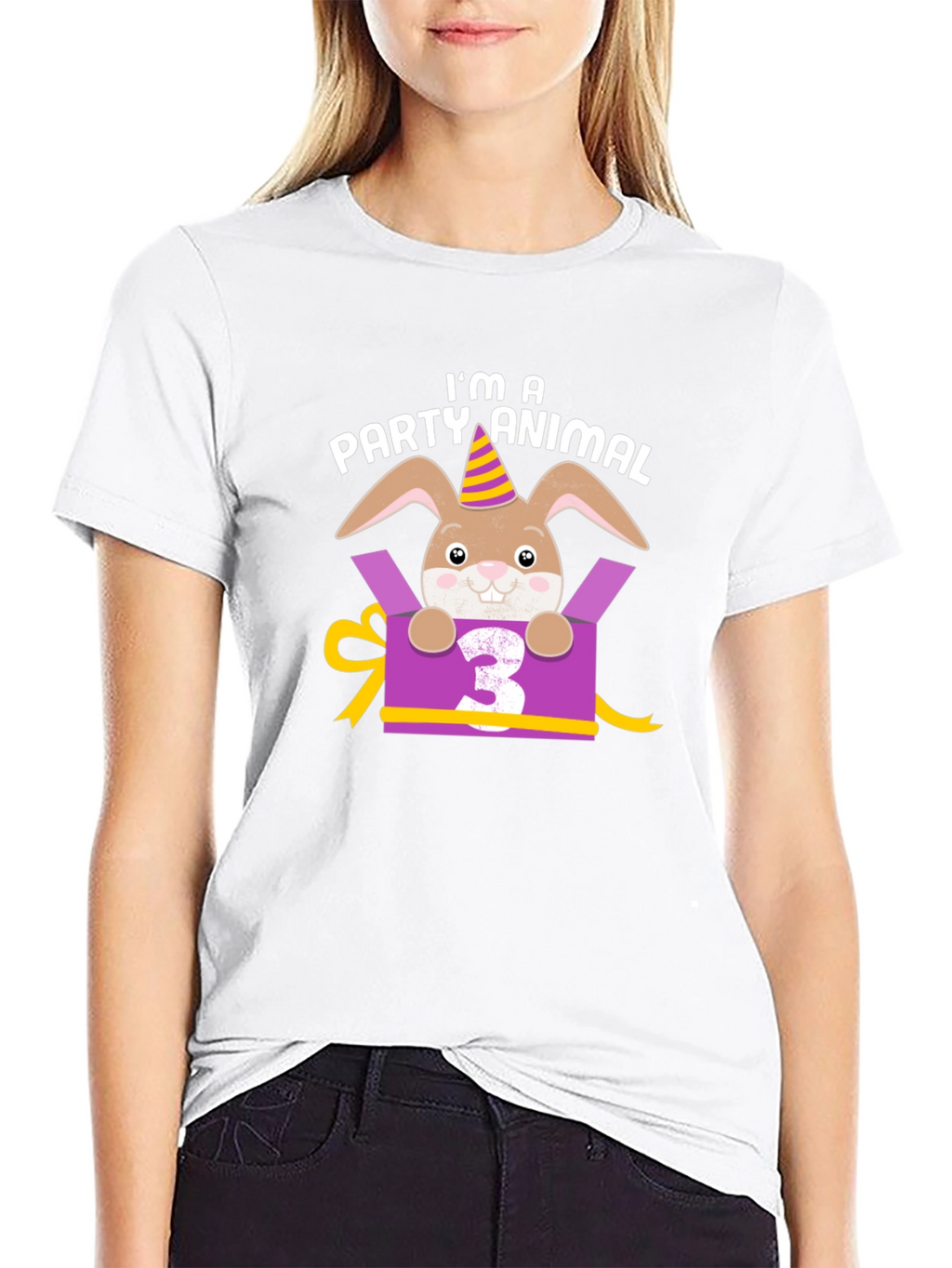 Im A Party Animal 3rd Birthday Rabbit T-Shirt