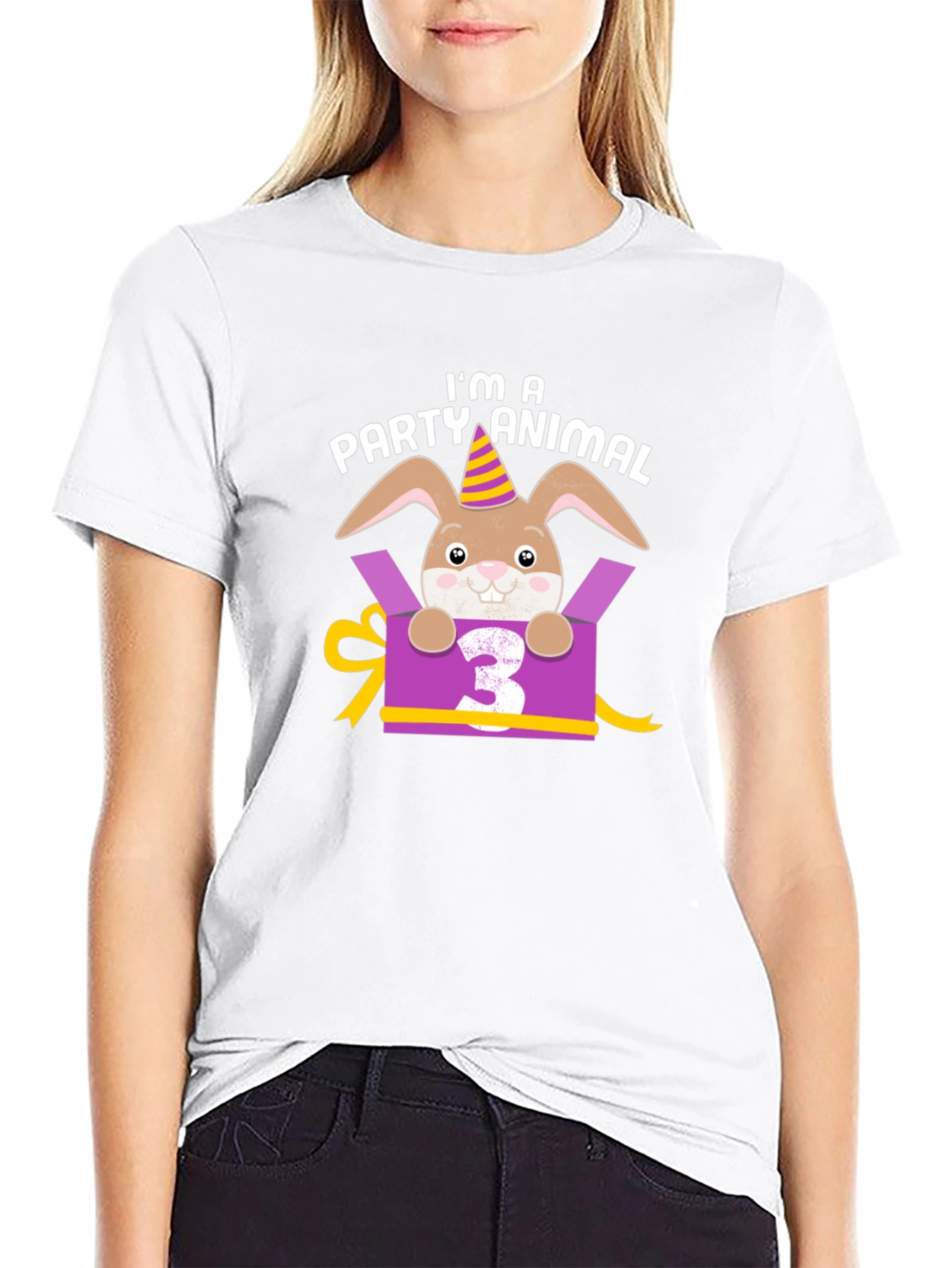 Im A Party Animal 3rd Birthday Rabbit T-Shirt