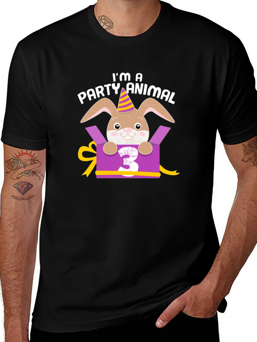 Im A Party Animal 3rd Birthday Rabbit T-Shirt