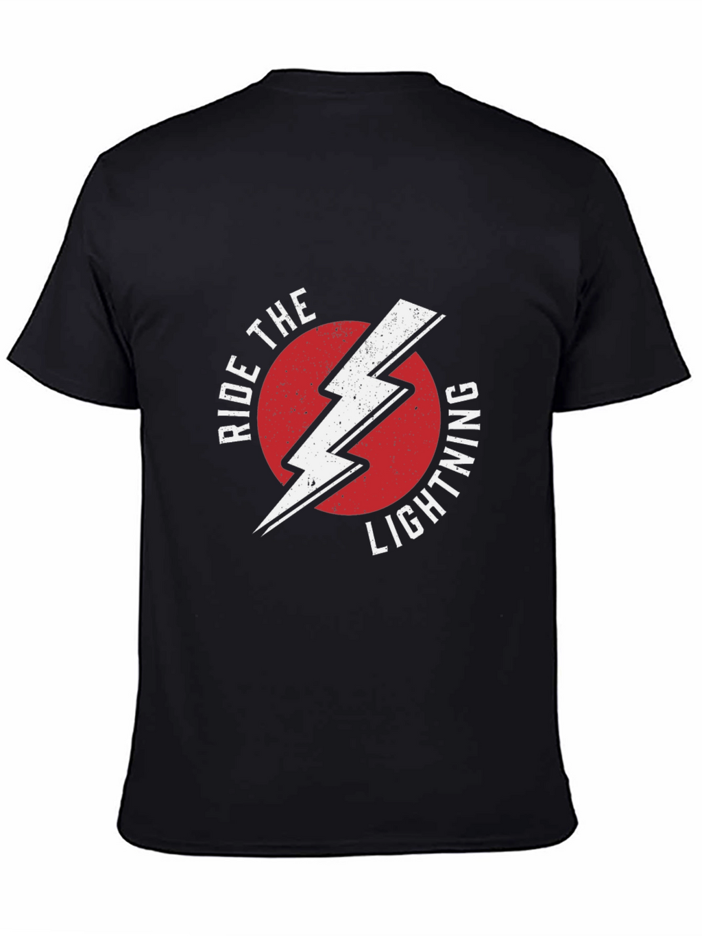 Ride The Lightning Graphic Tee - Black Cotton T-Shirt