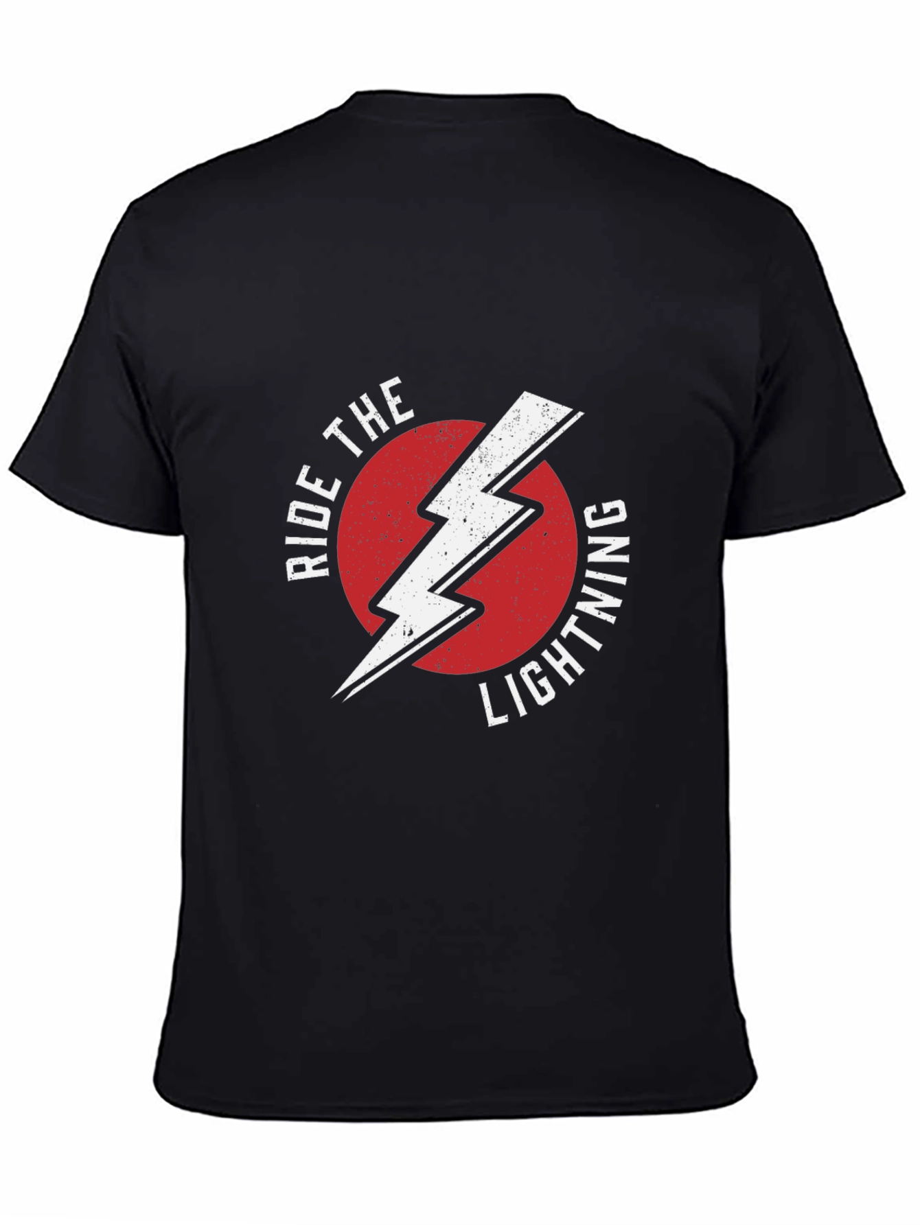Ride The Lightning Graphic Tee - Black Cotton T-Shirt