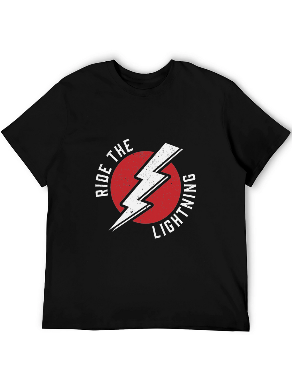Ride The Lightning Graphic Tee - Black Cotton T-Shirt