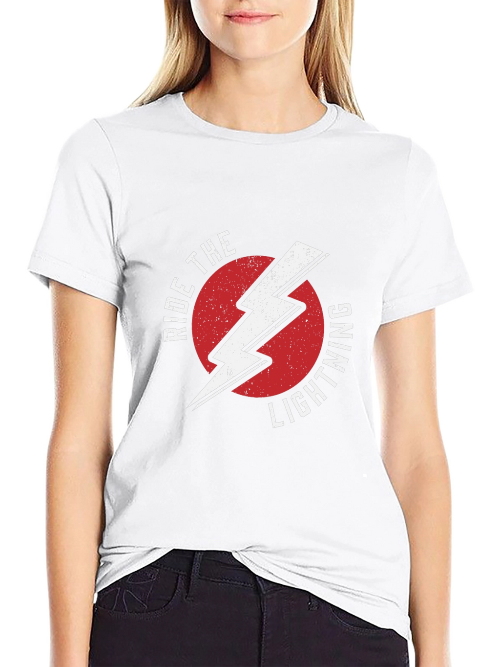 Ride The Lightning Graphic Tee - Black Cotton T-Shirt