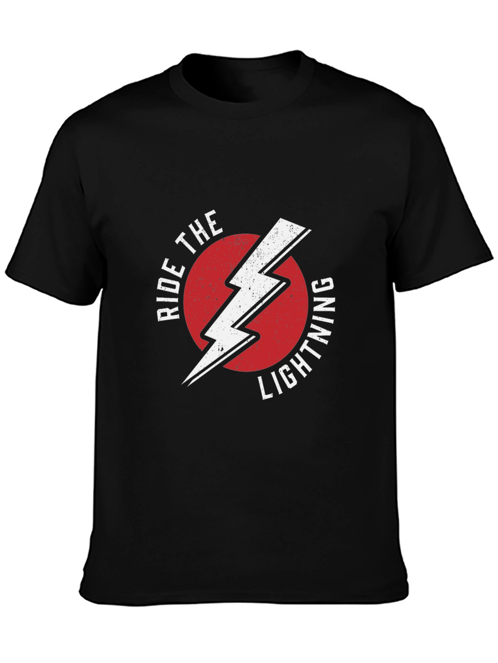 Ride The Lightning Graphic Tee - Black Cotton T-Shirt
