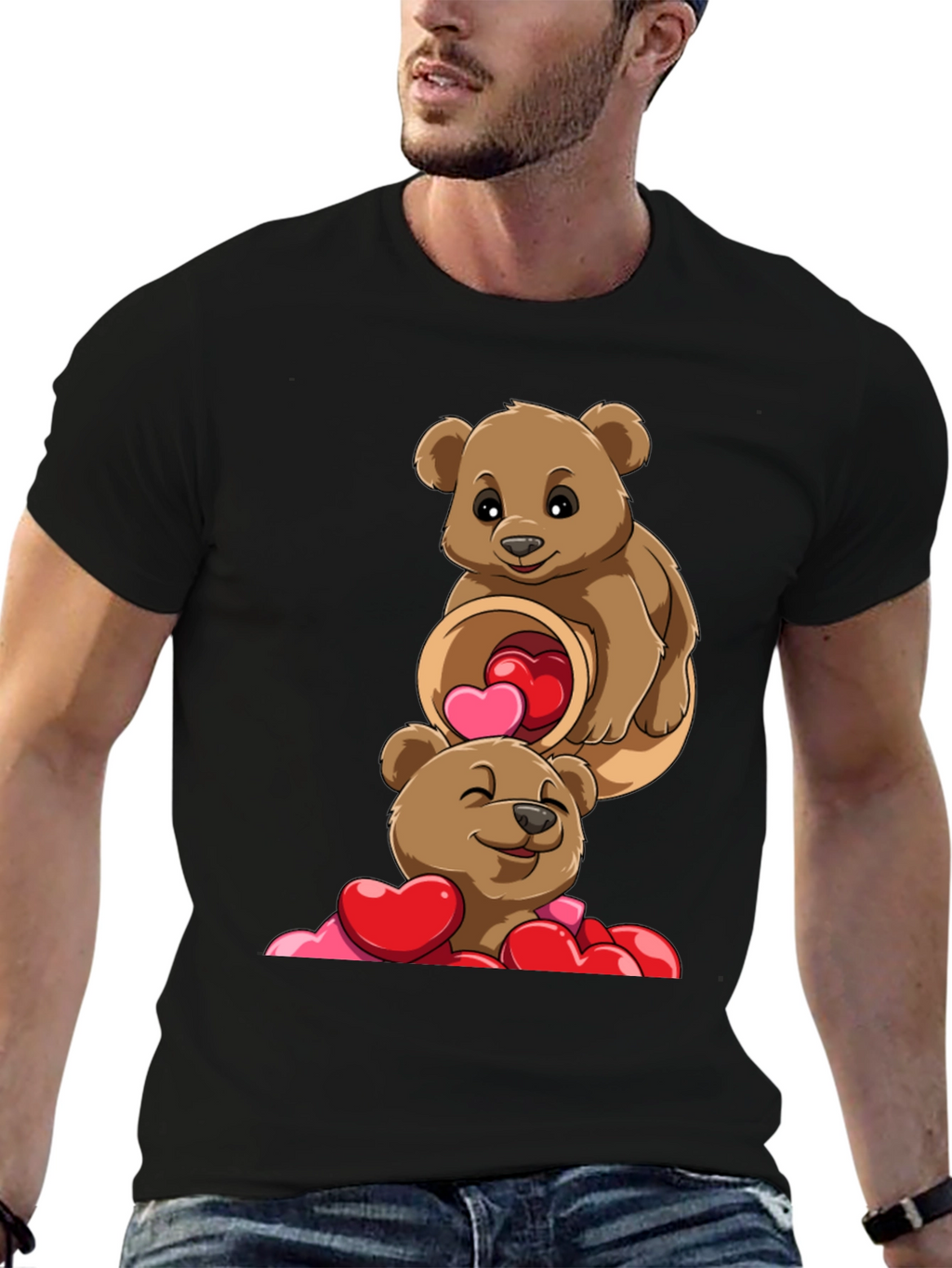 Bear Hugs & Hearts T-Shirt - Valentines Day Tee