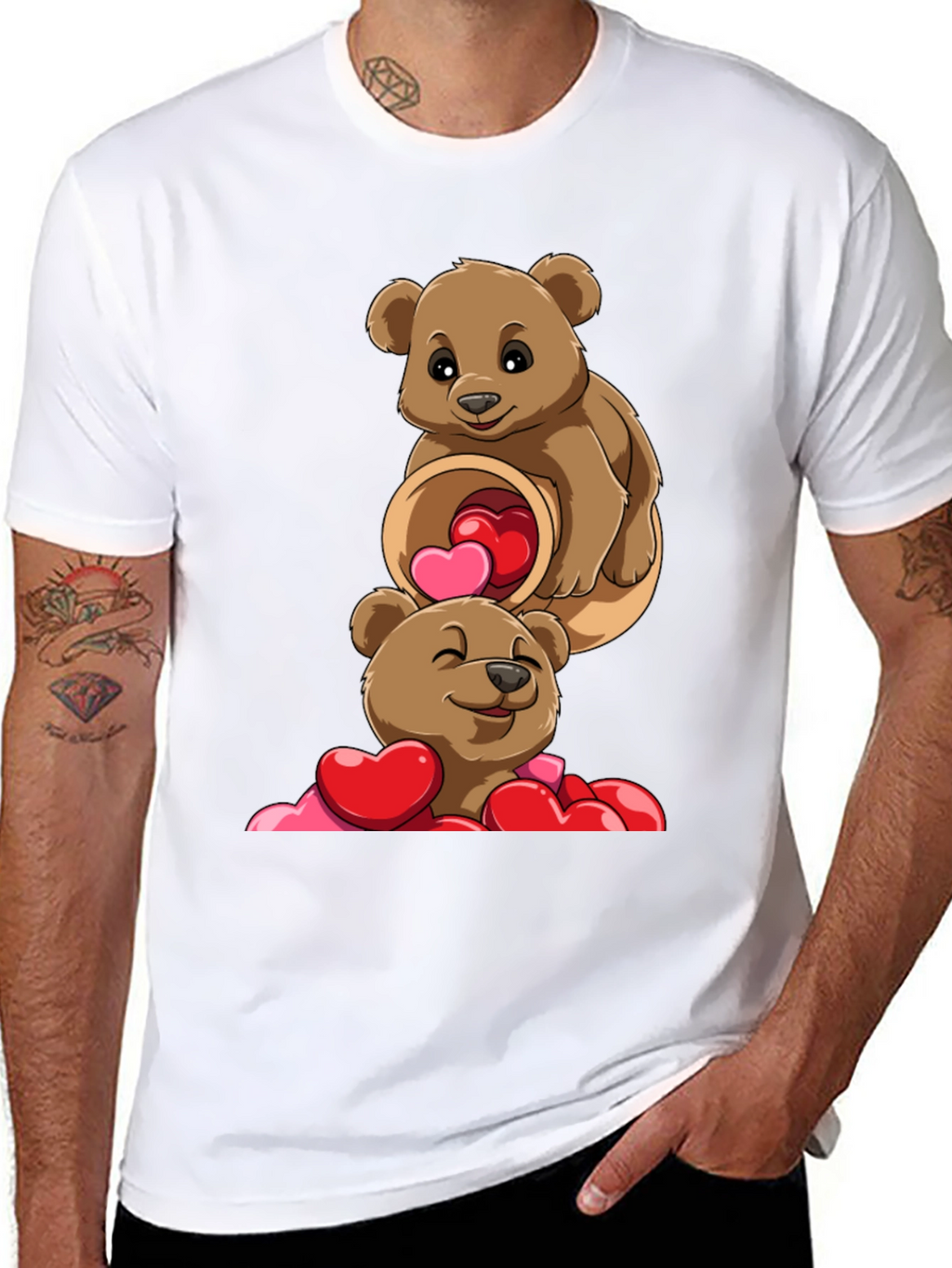 Bear Hugs & Hearts T-Shirt - Valentines Day Tee