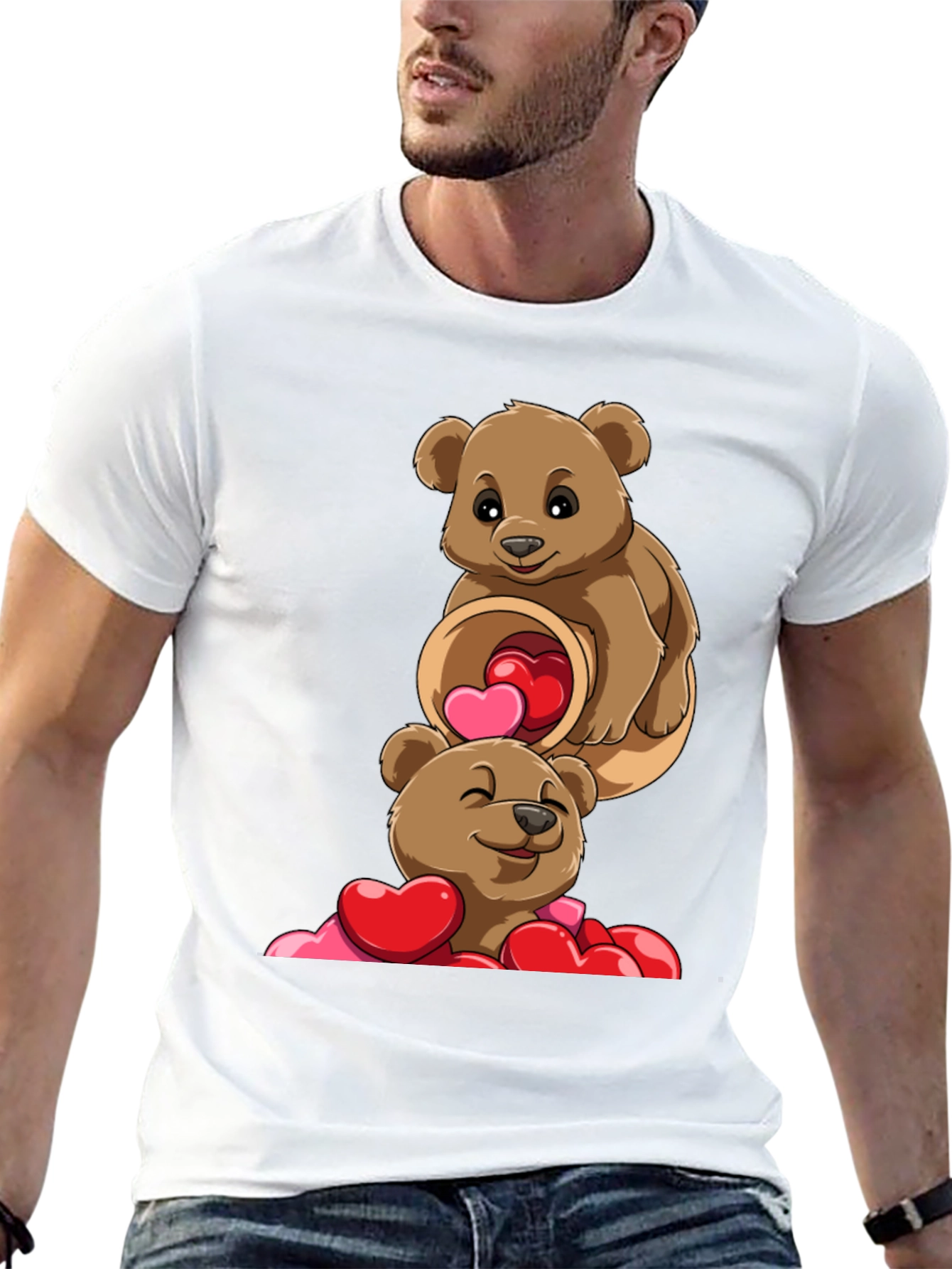 Bear Hugs & Hearts T-Shirt - Valentines Day Tee