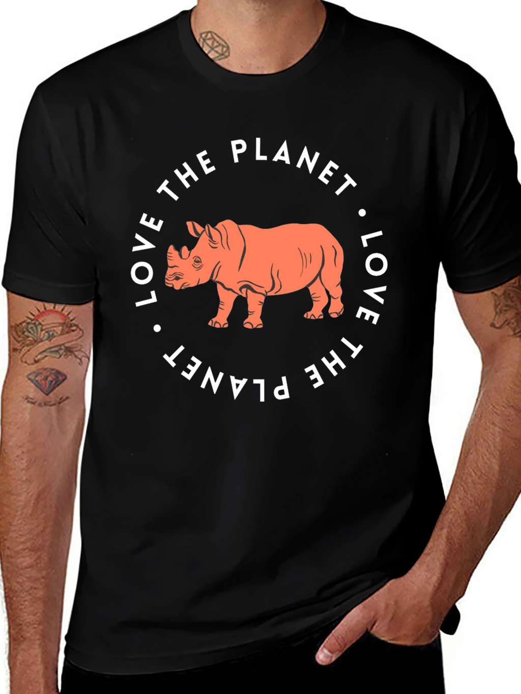 Love the Planet Rhino Graphic Tee
