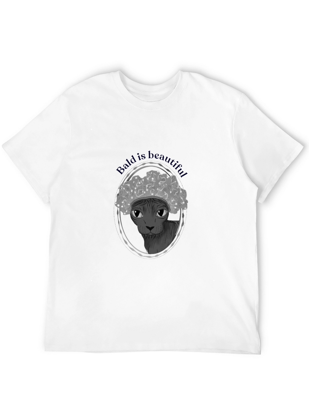 Bald is Beautiful T-Shirt: Unique Hairless Cat Design