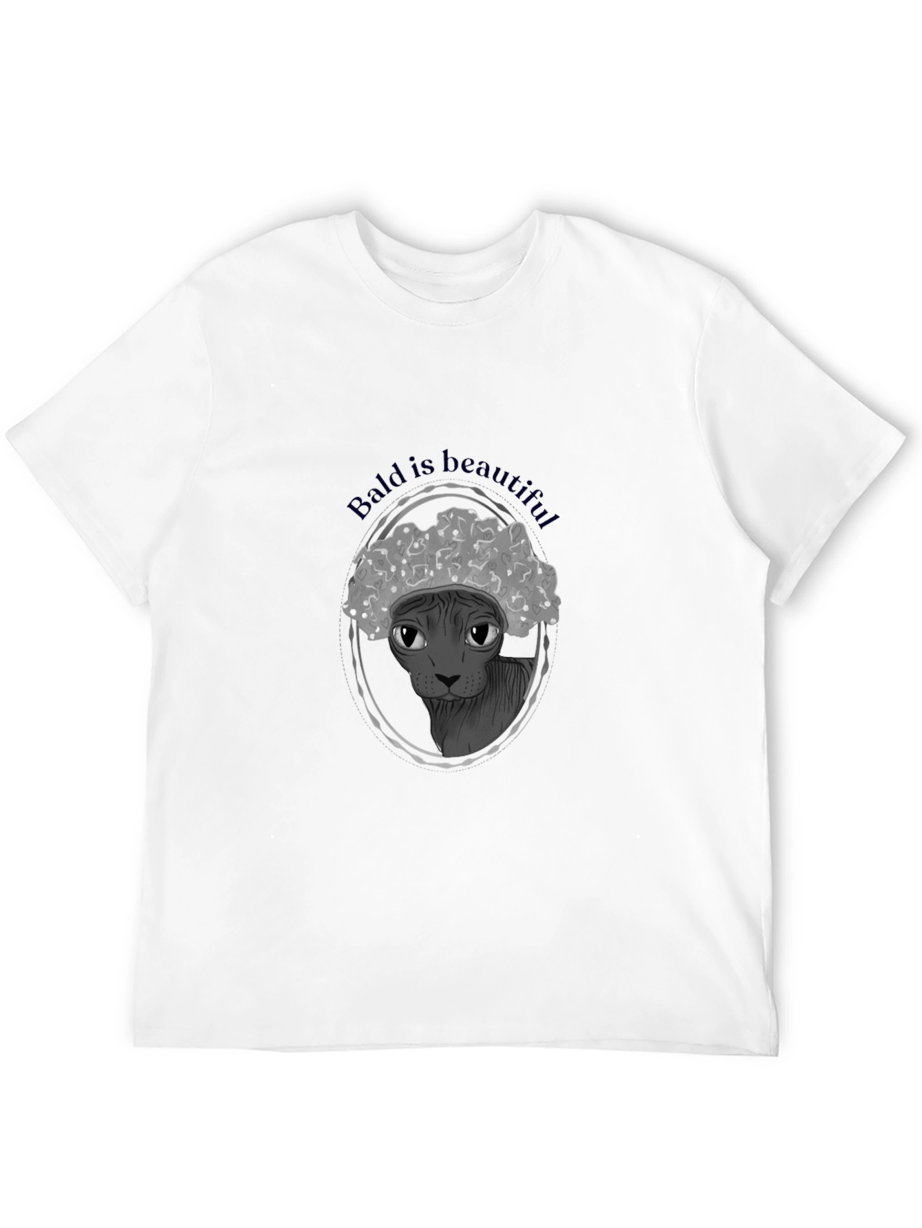 Bald is Beautiful T-Shirt: Unique Hairless Cat Design