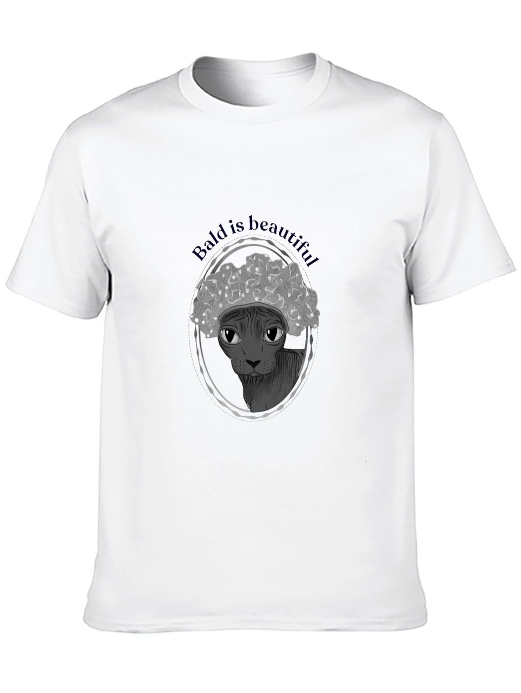 Bald is Beautiful T-Shirt: Unique Hairless Cat Design