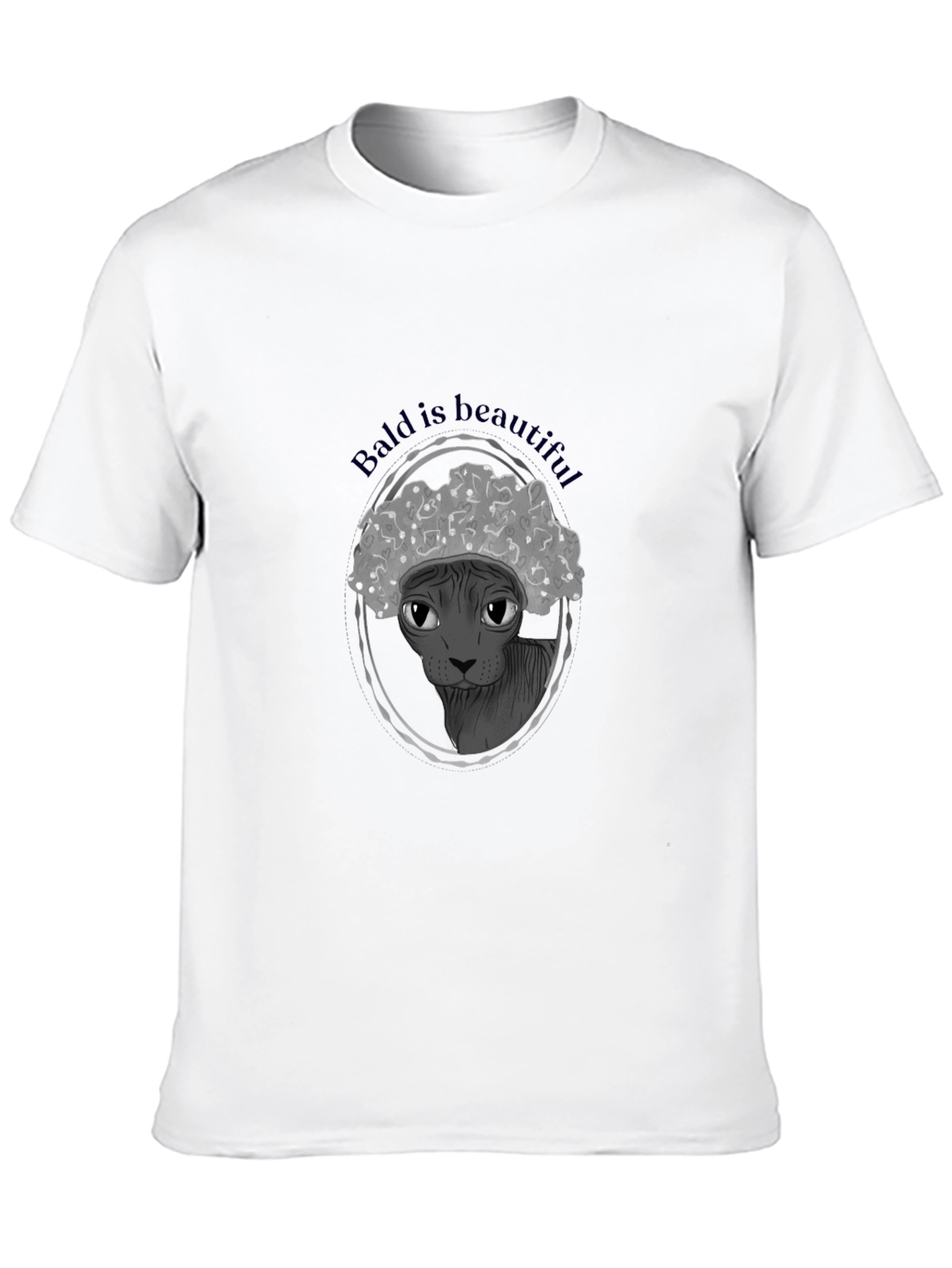 Bald is Beautiful T-Shirt: Unique Hairless Cat Design