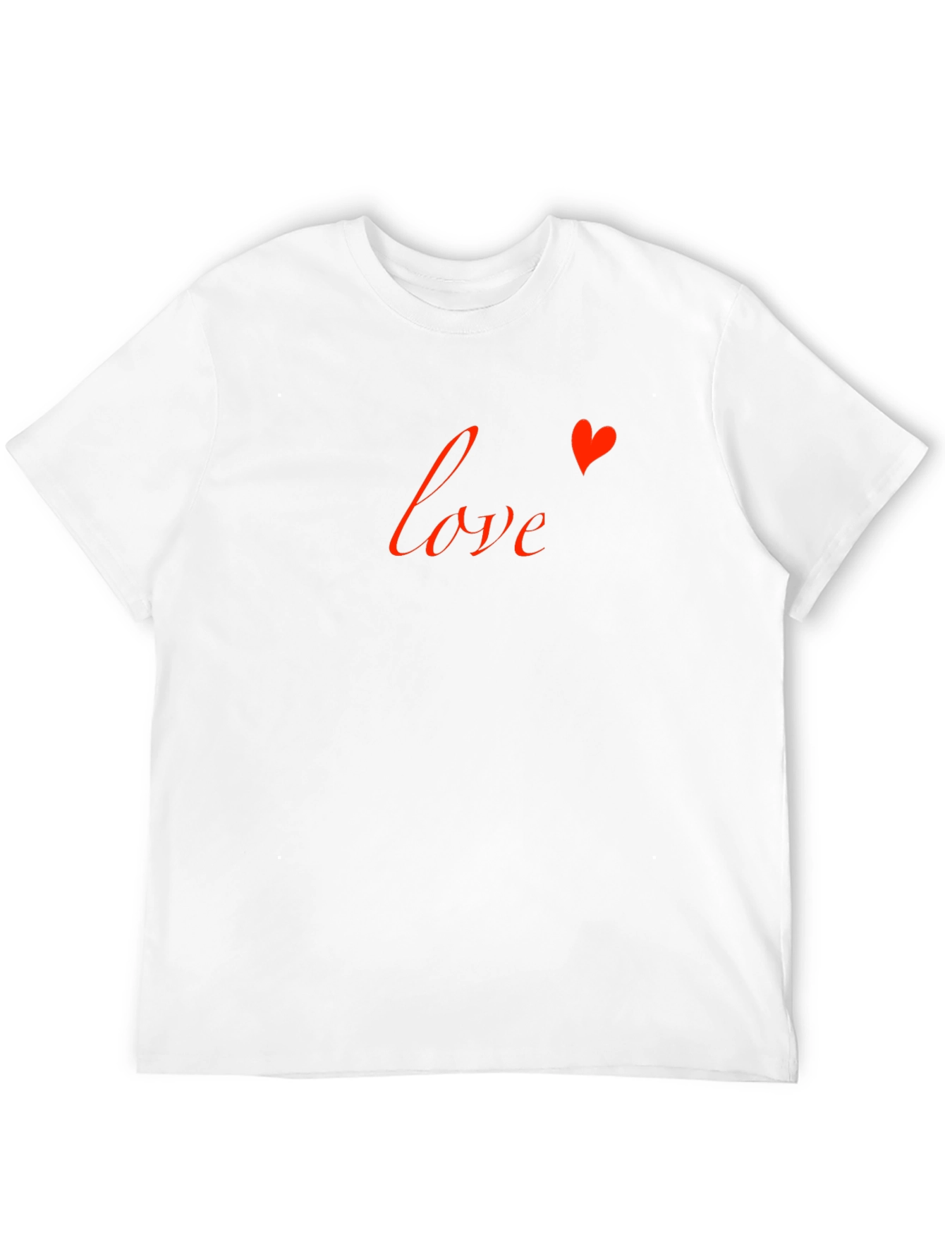 Love Heart Graphic Black Crew Neck T-Shirt