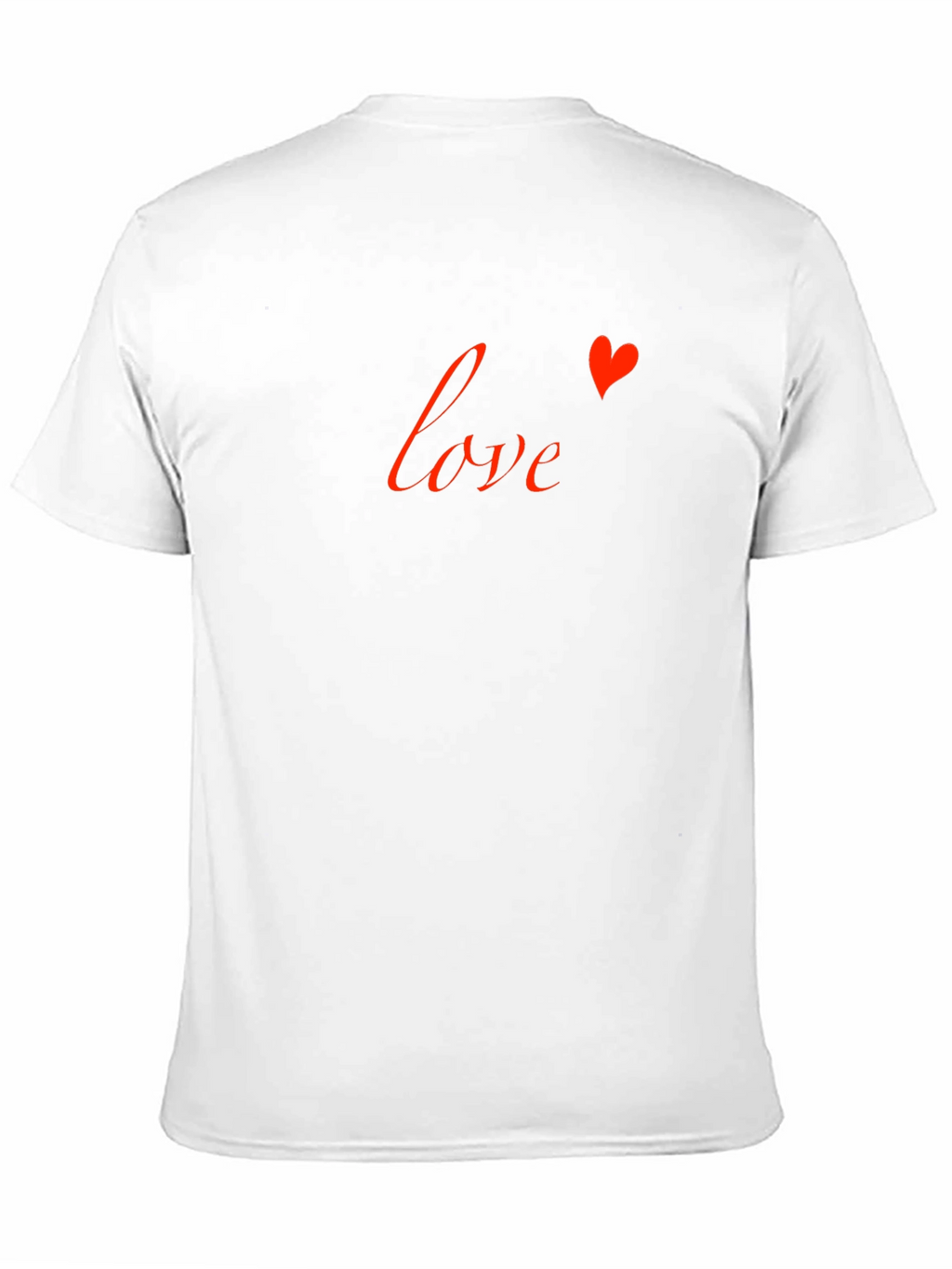 Love Heart Graphic Black Crew Neck T-Shirt