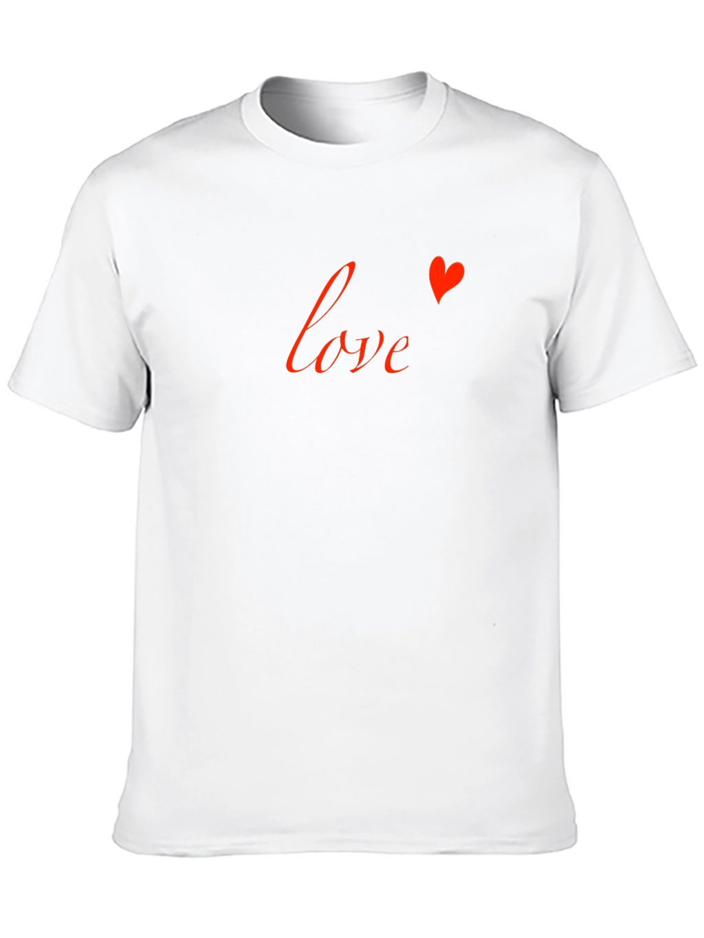 Love Heart Graphic Black Crew Neck T-Shirt