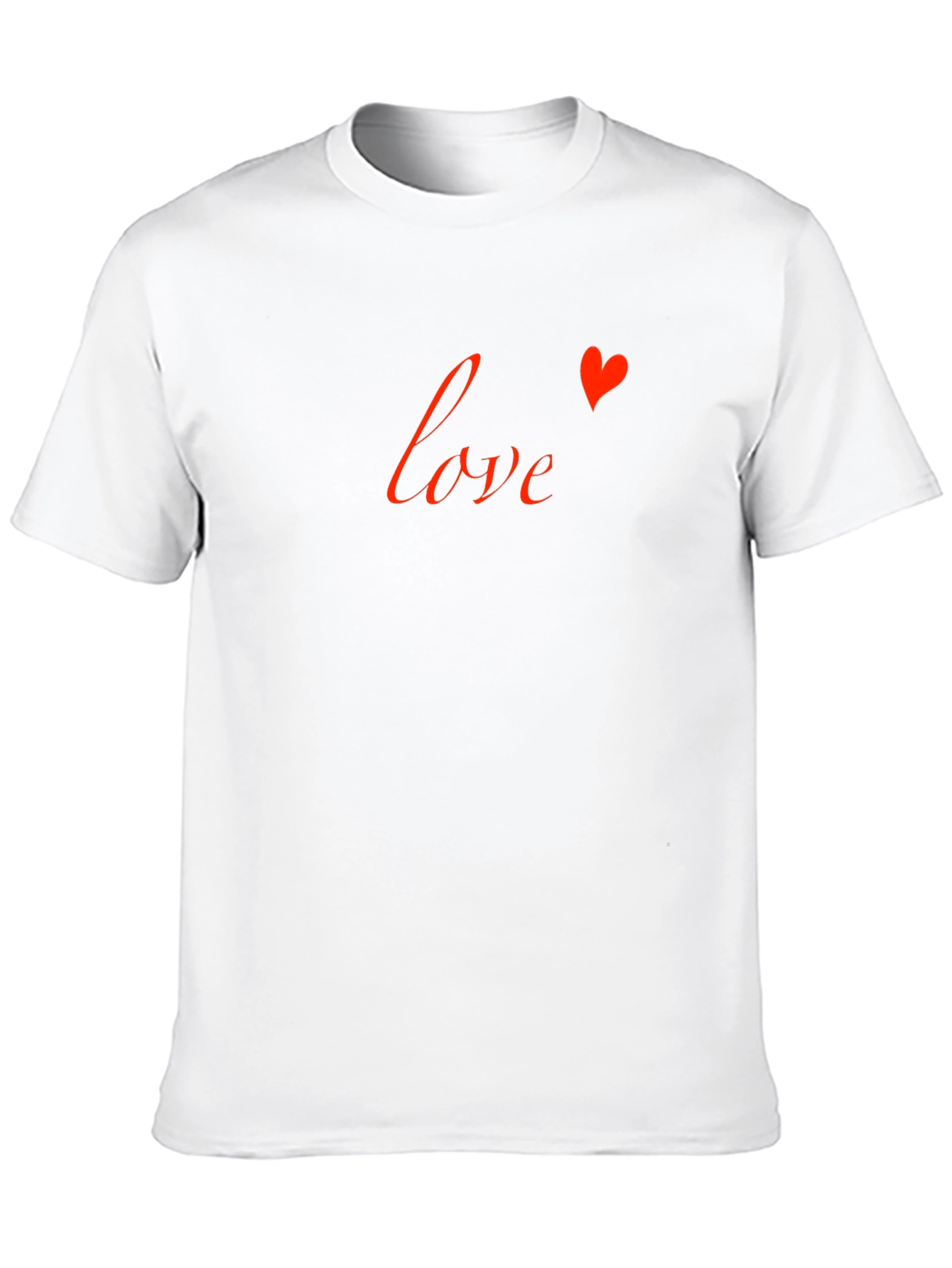 Love Heart Graphic Black Crew Neck T-Shirt