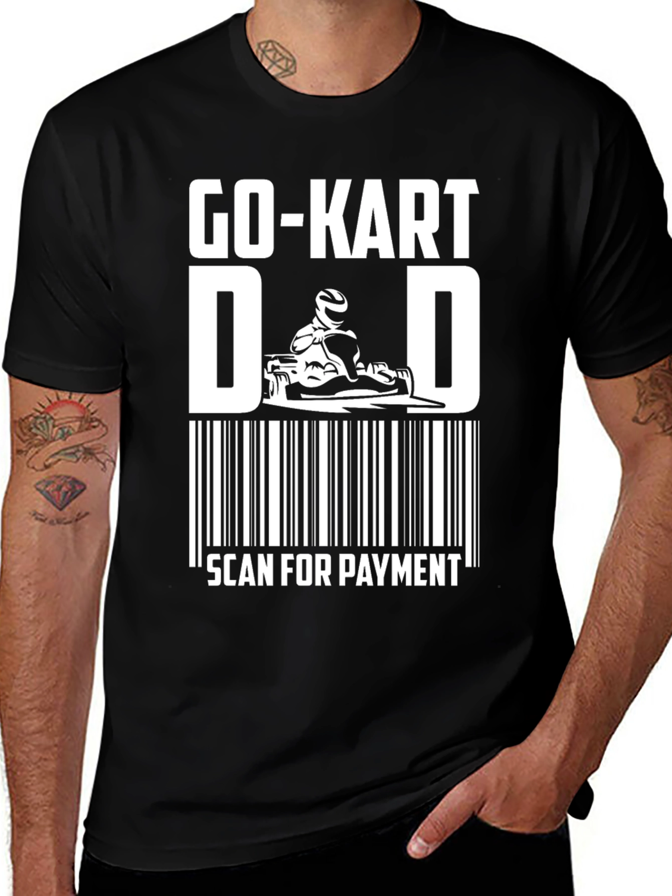 Go-Kart Dad Scan For Payment Funny T-Shirt