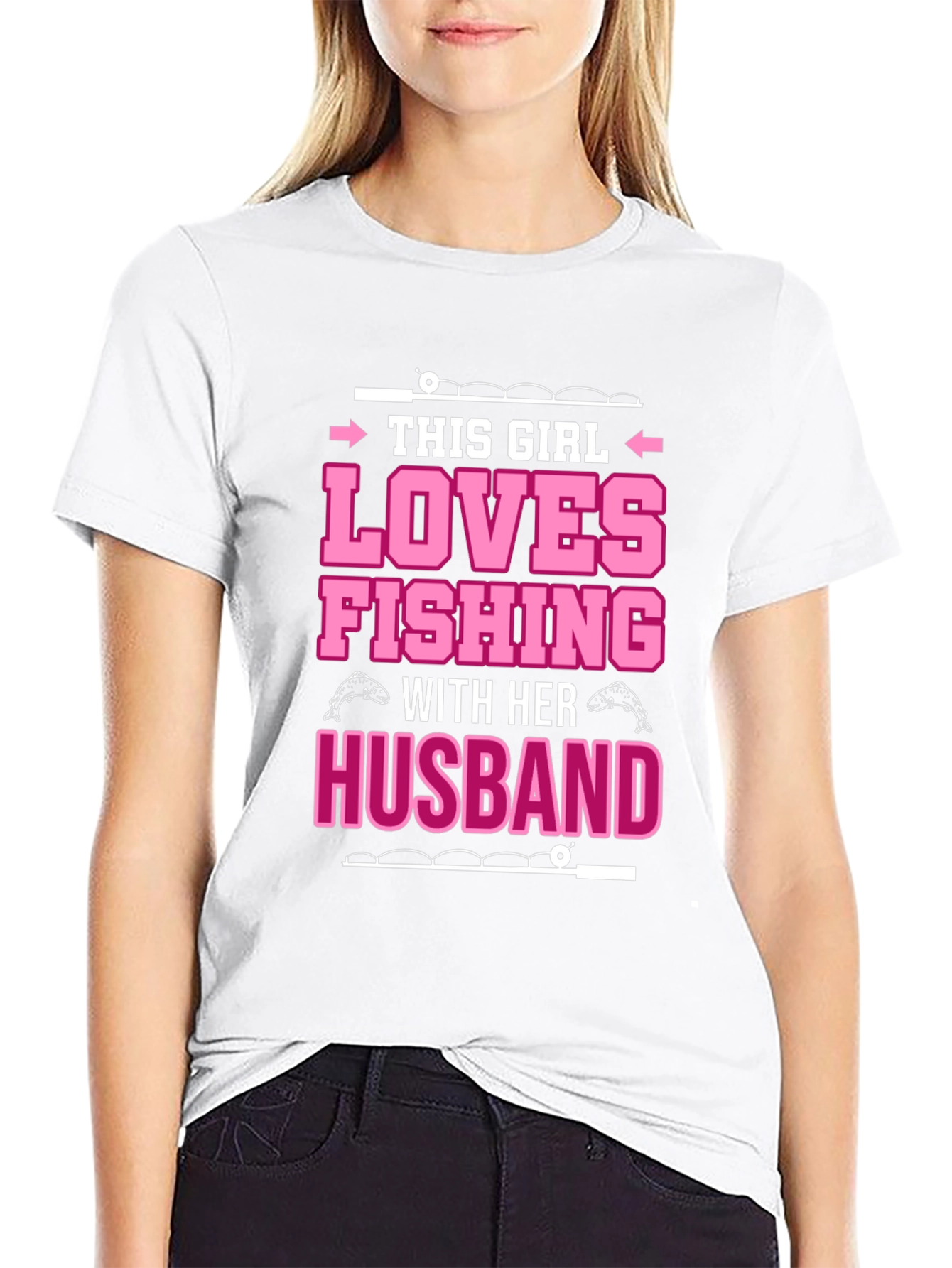 Fishing Lover Graphic Tee - Gift for Wife