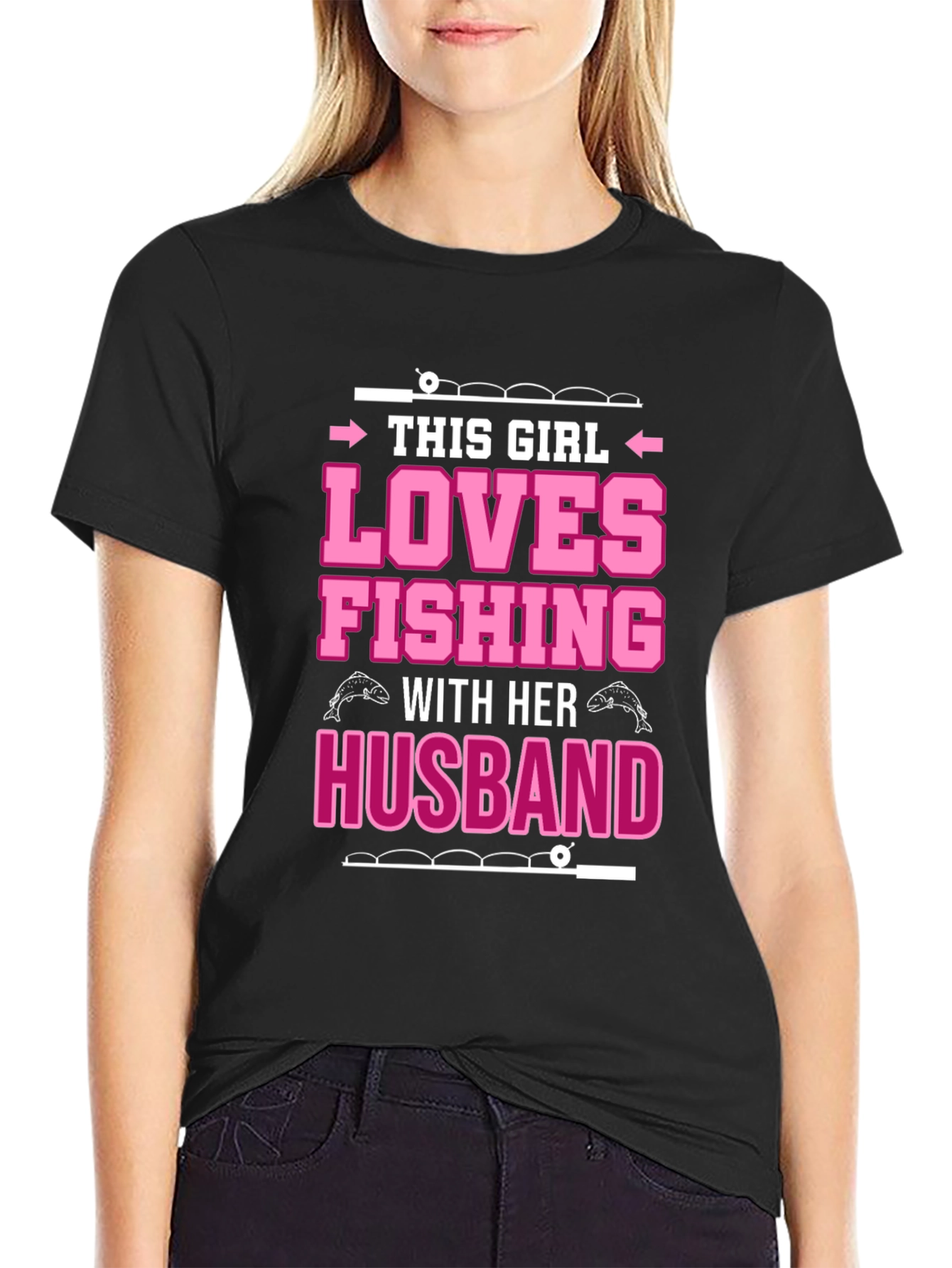 Fishing Lover Graphic Tee - Gift for Wife