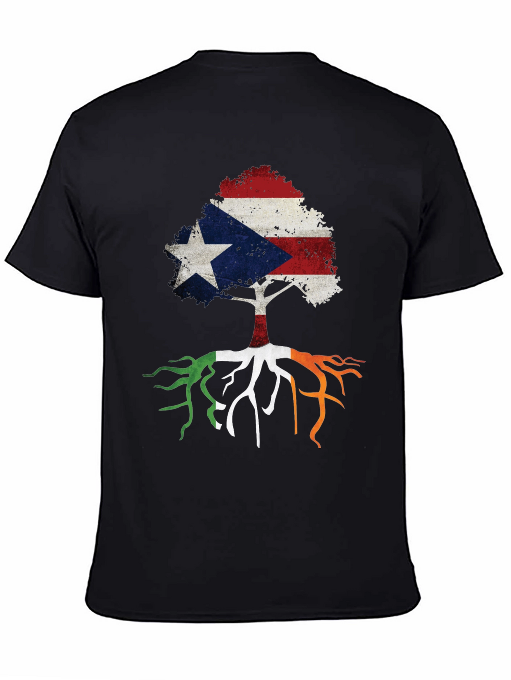 Puerto Rico Ireland Roots Tree T-Shirt