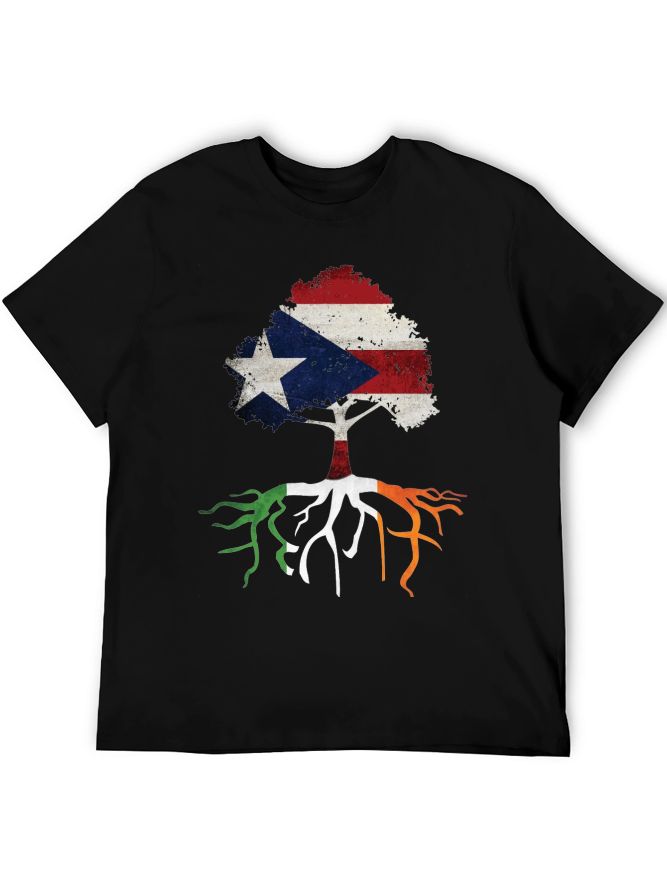 Puerto Rico Ireland Roots Tree T-Shirt
