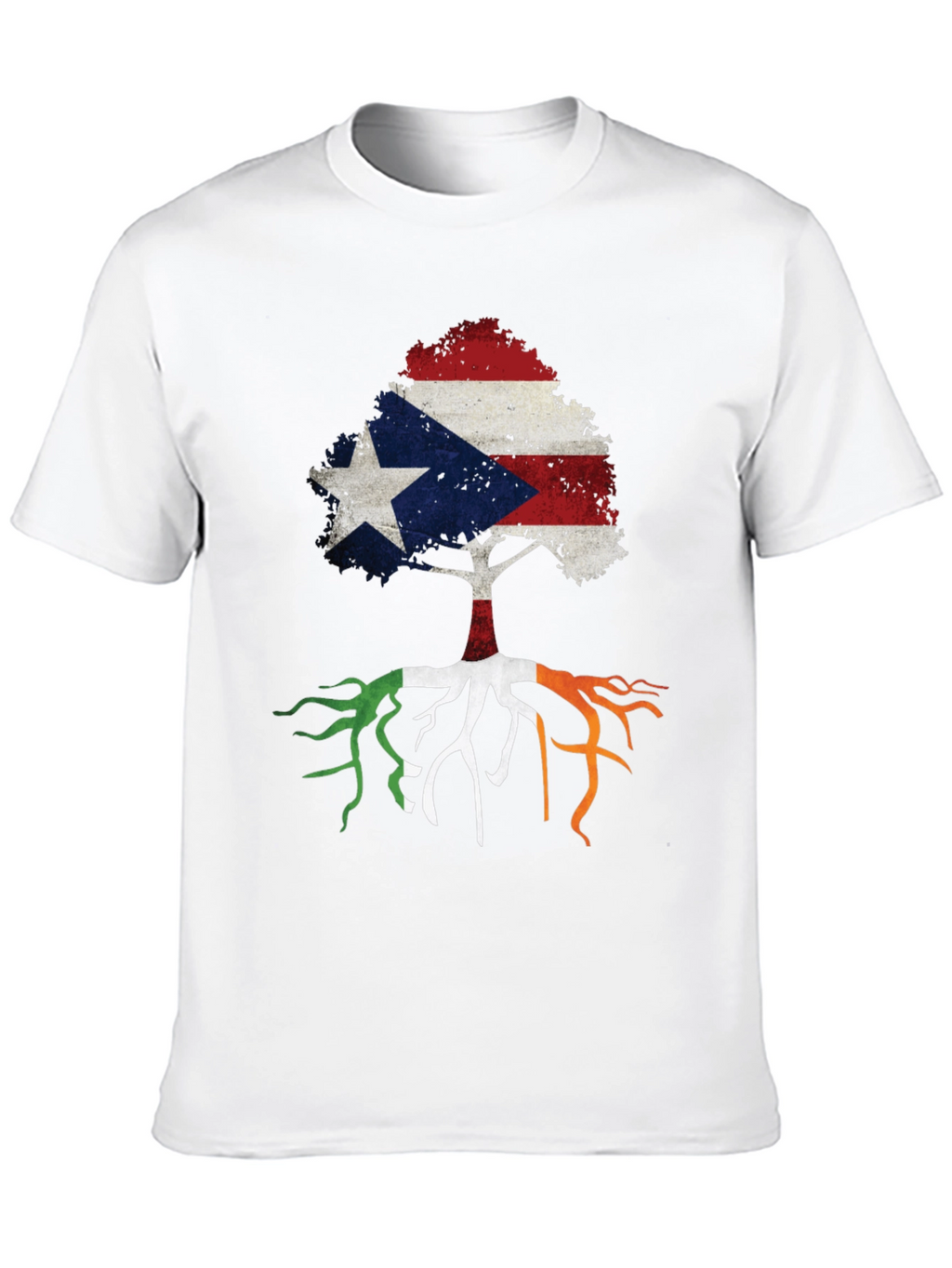 Puerto Rico Ireland Roots Tree T-Shirt