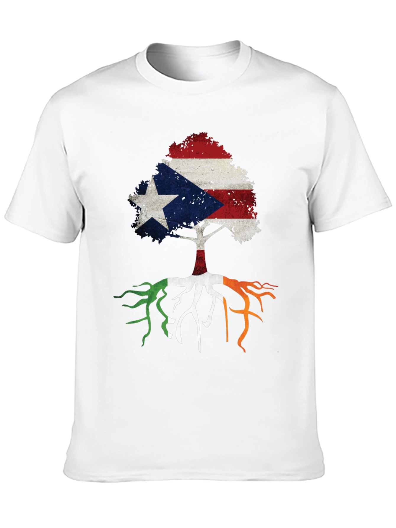 Puerto Rico Ireland Roots Tree T-Shirt