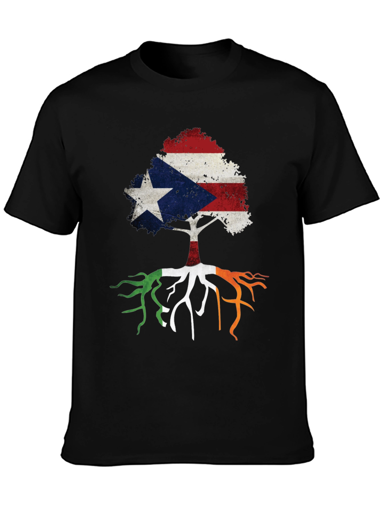 Puerto Rico Ireland Roots Tree T-Shirt