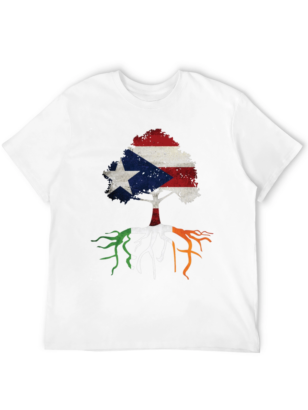 Puerto Rico Ireland Roots Tree T-Shirt
