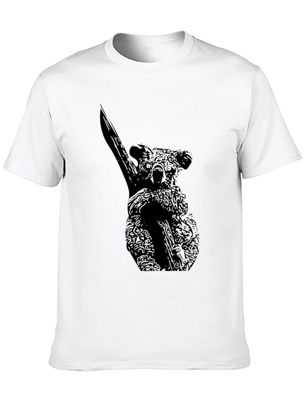 Koala Graphic Tee - Black Cotton Blend