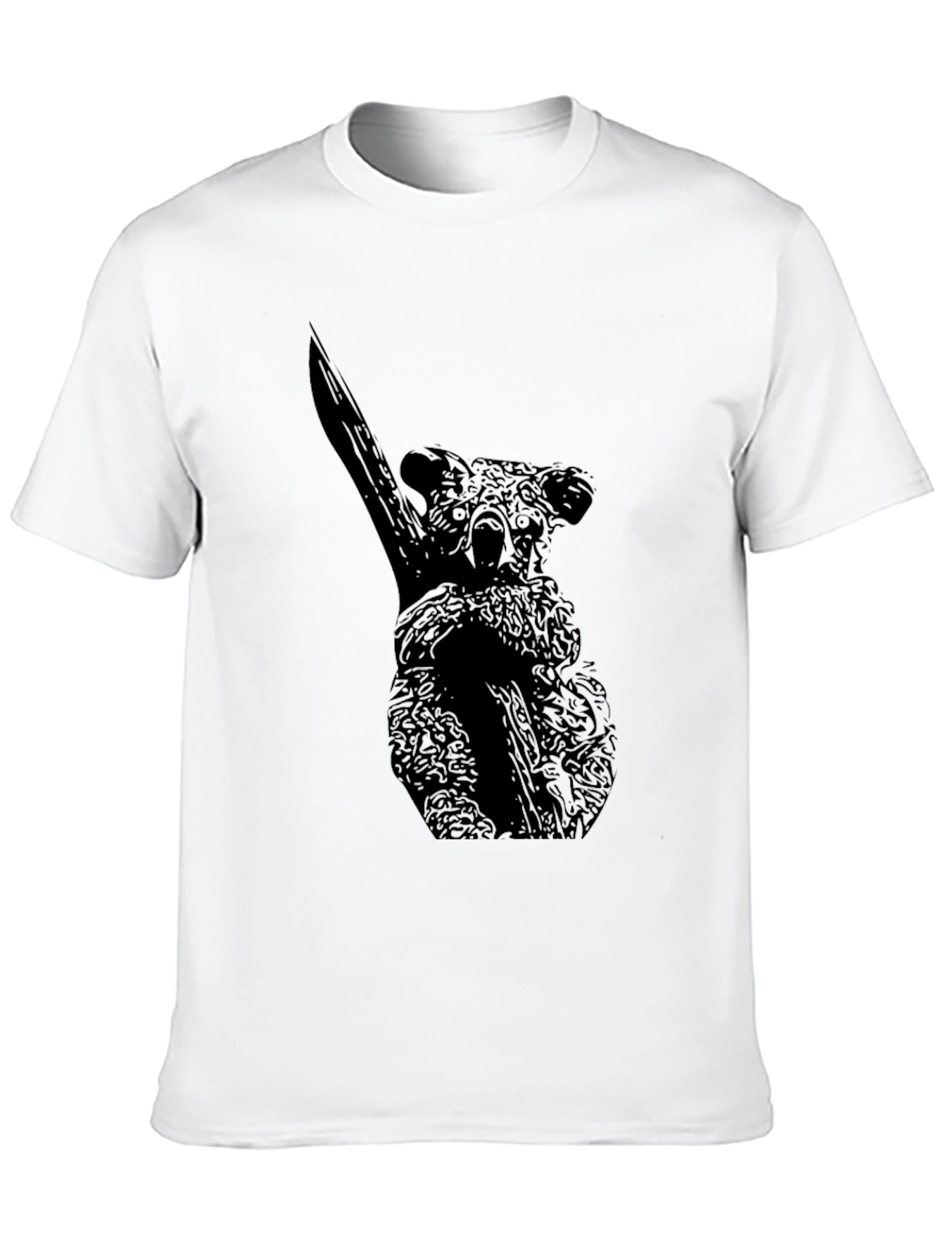 Koala Graphic Tee - Black Cotton Blend