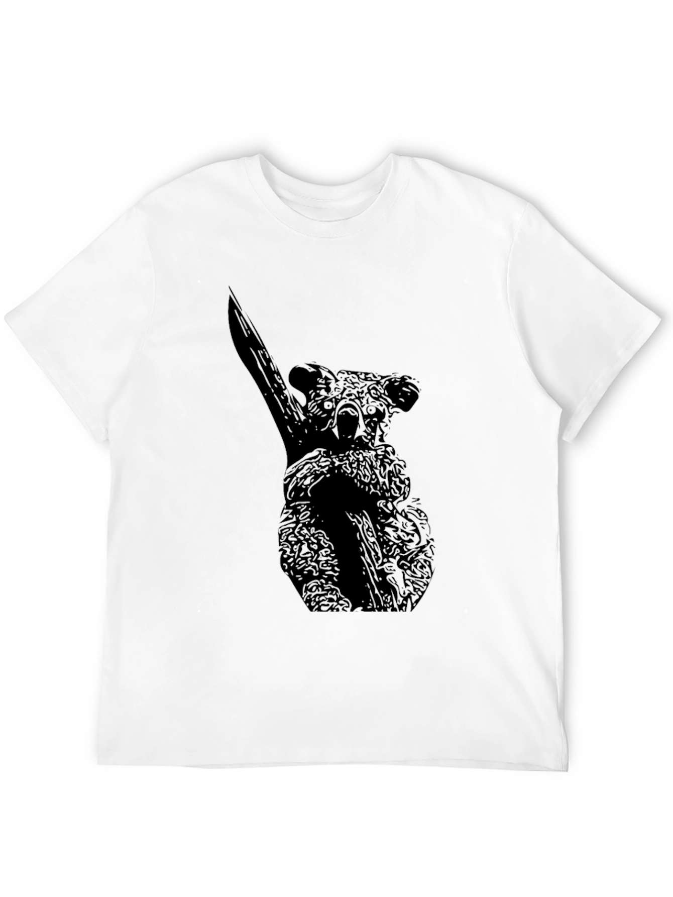 Koala Graphic Tee - Black Cotton Blend