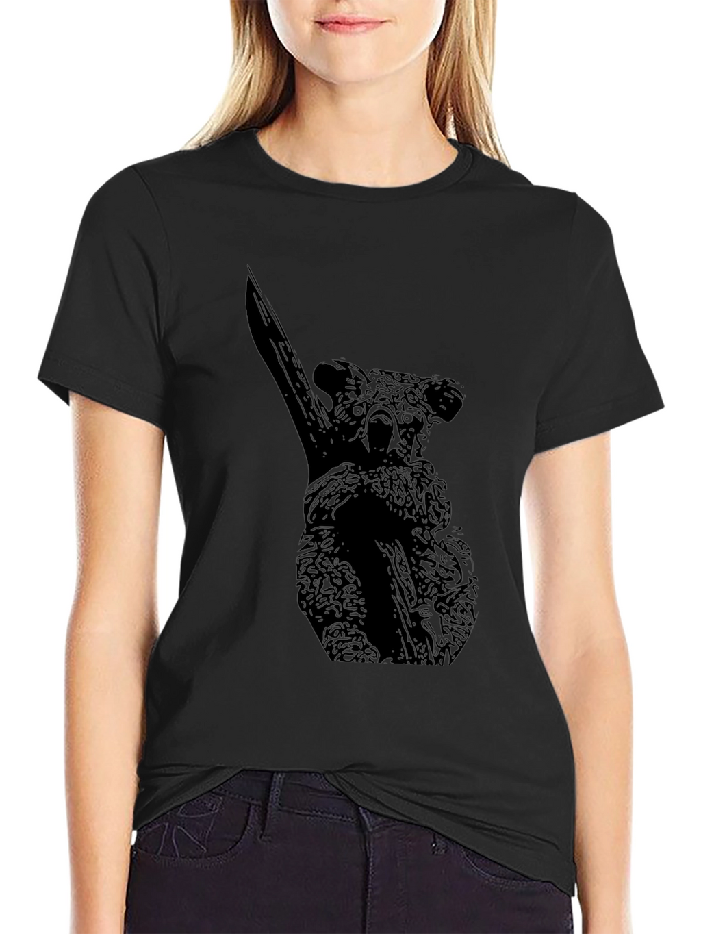 Koala Graphic Tee - Black Cotton Blend