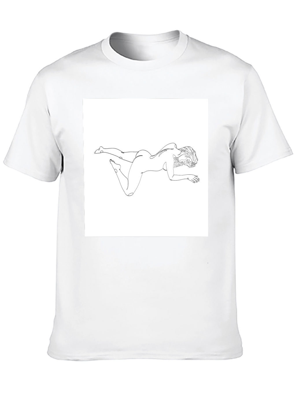 Abstract Woman Line Art Graphic Tee
