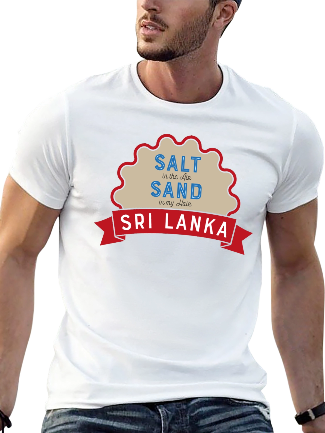 Sri Lanka Salt Sand Hair Graphic T-Shirt
