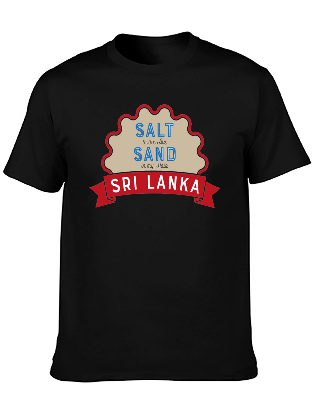 Sri Lanka Salt Sand Hair Graphic T-Shirt