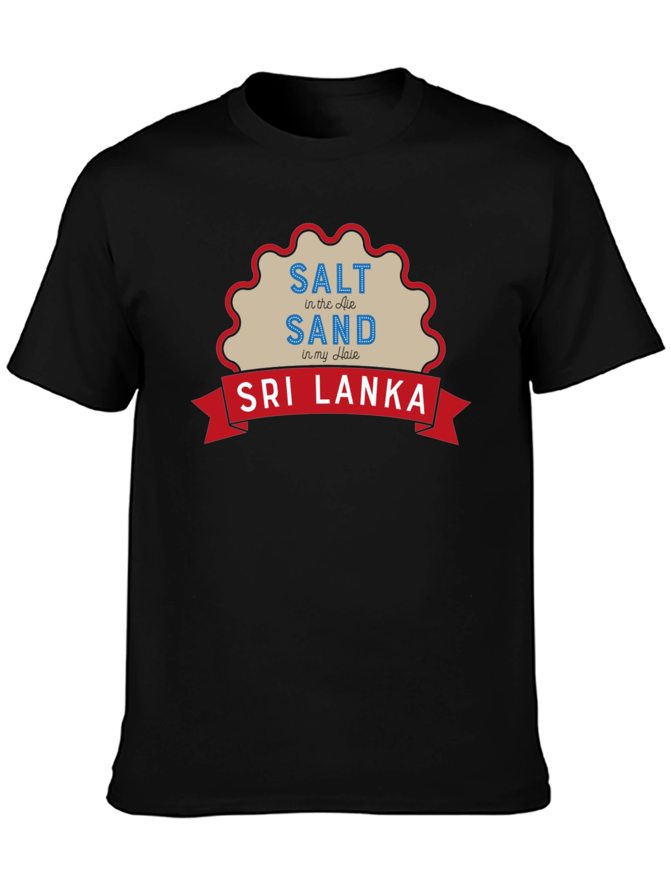Sri Lanka Salt Sand Hair Graphic T-Shirt
