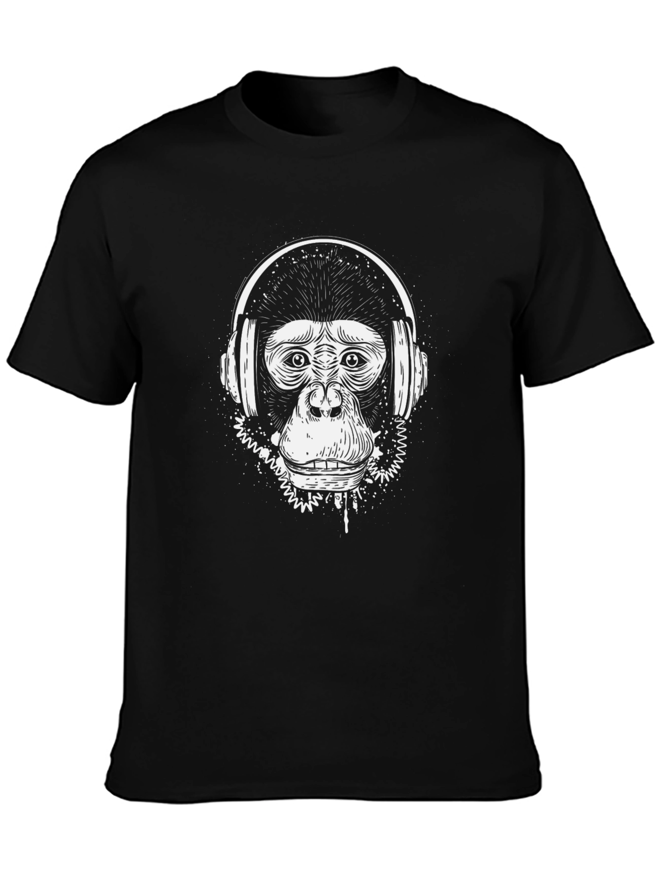 Cool Ape DJ Graphic T-Shirt - Black Cotton Tee