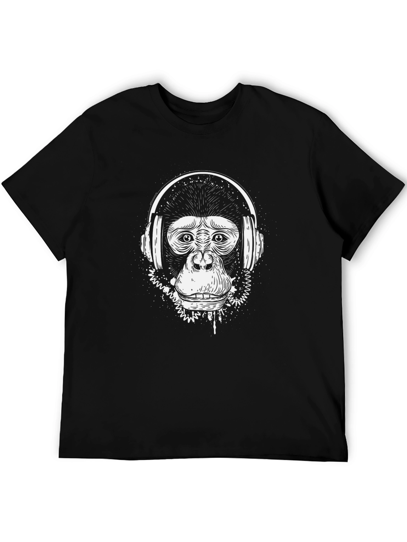 Cool Ape DJ Graphic T-Shirt - Black Cotton Tee