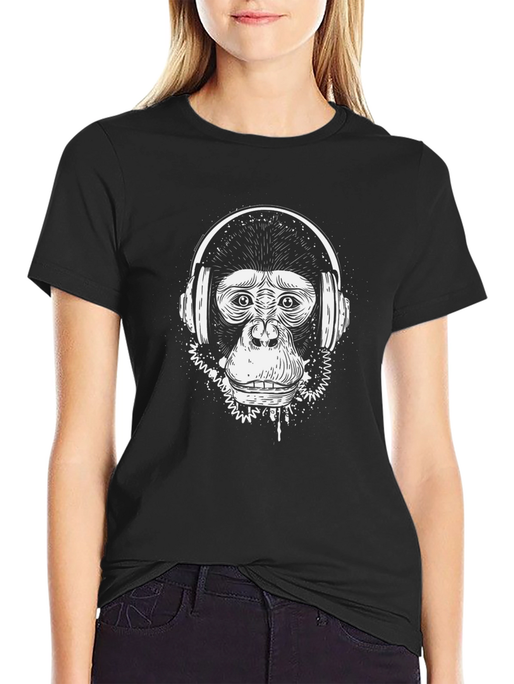 Cool Ape DJ Graphic T-Shirt - Black Cotton Tee